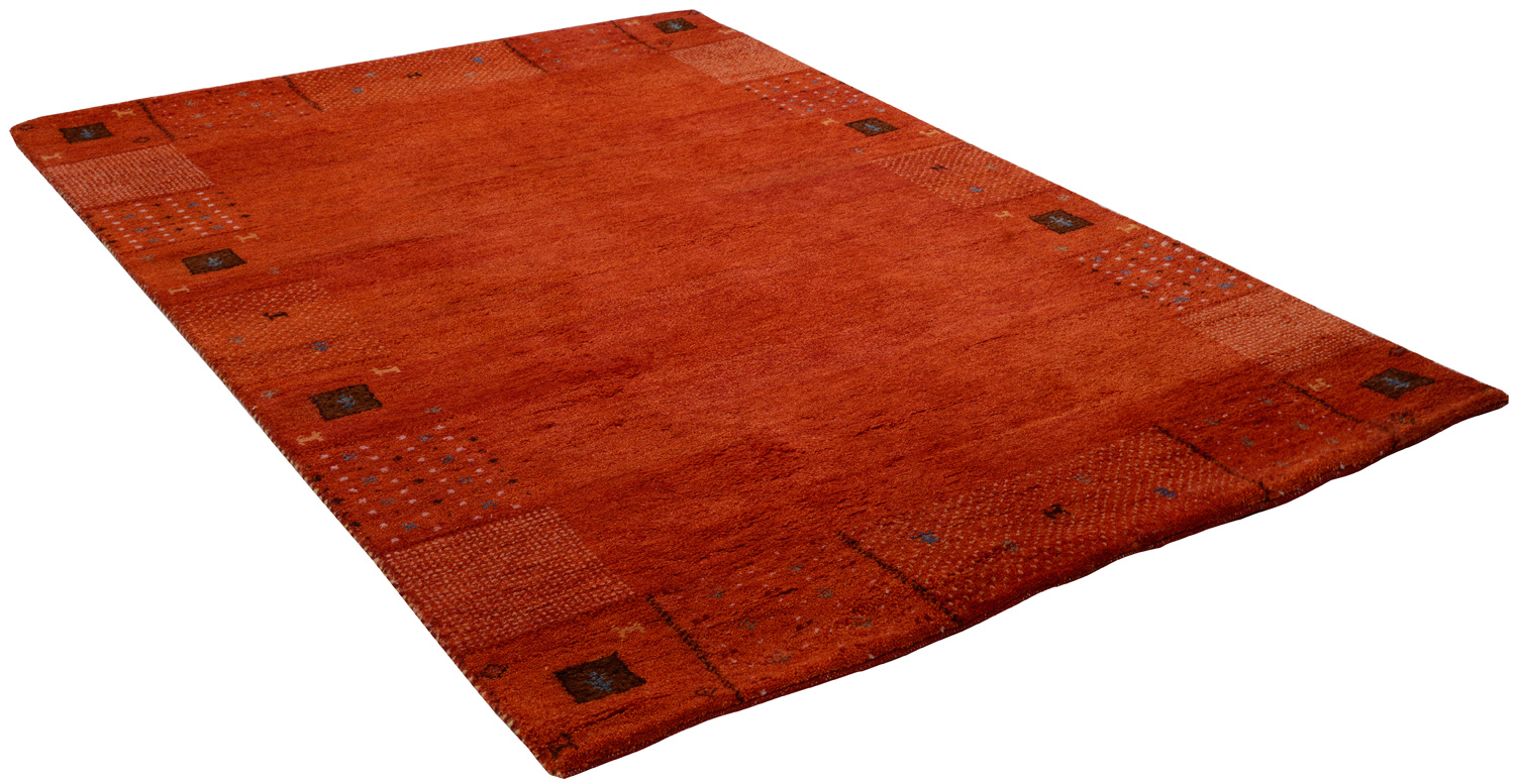 Theko Flair Gabbehteppich rot | Schurwolle