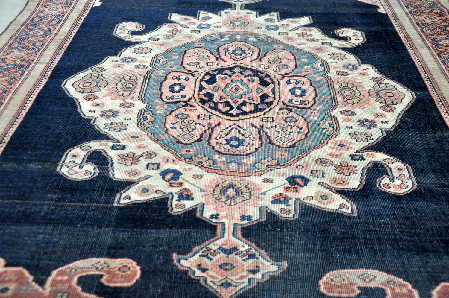 Farahan Perserteppich antik | blau