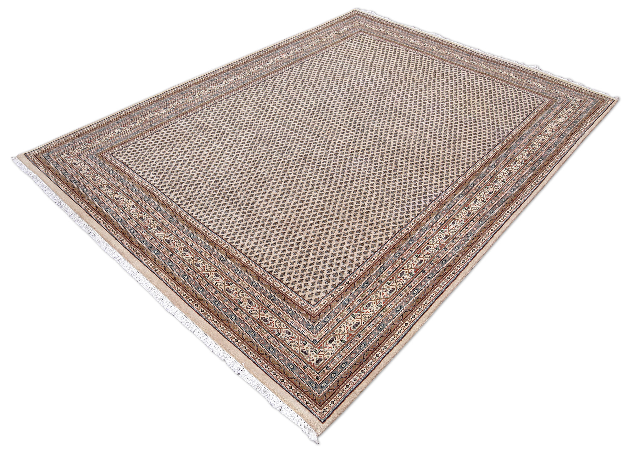 Mir Laxmi Orientteppich neu beige pestal | Schurwolle