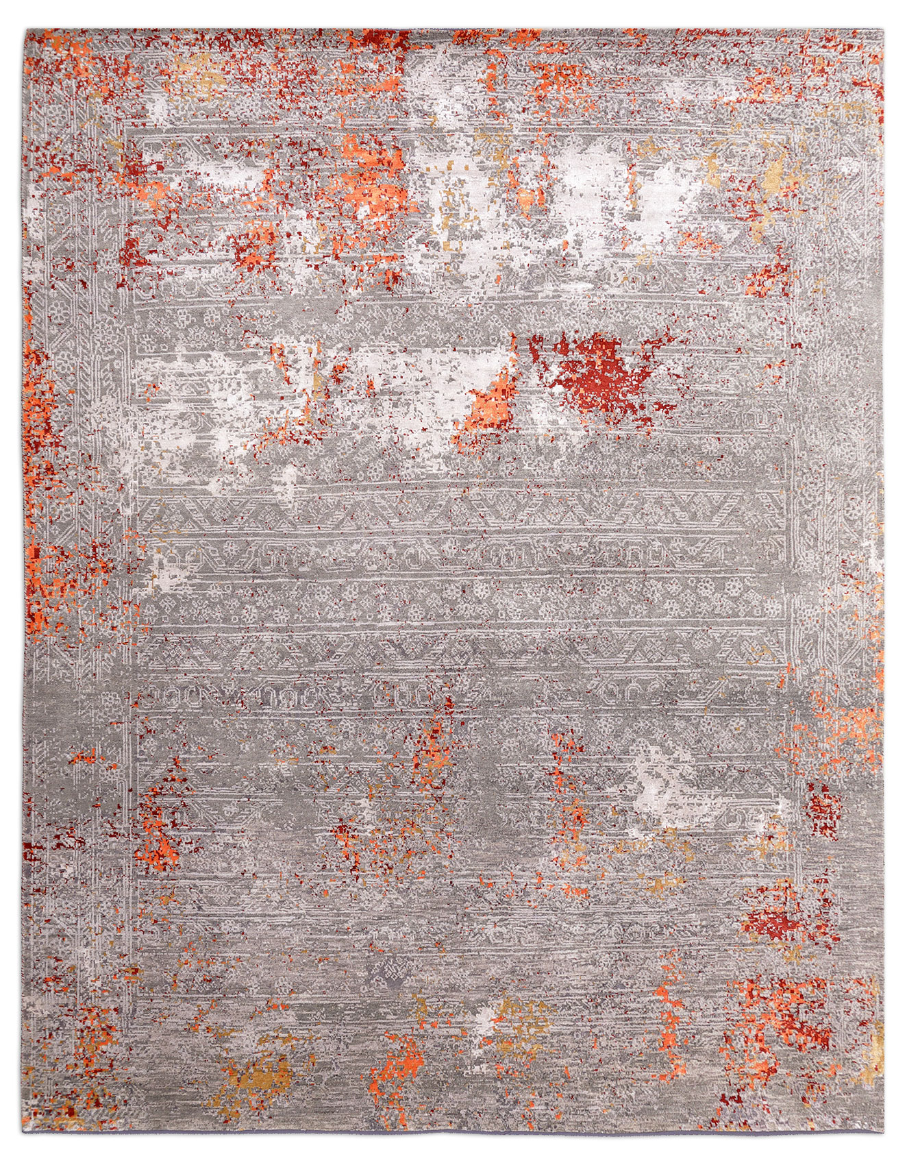 Thomas Designteppich Amour Indien | Grey-Orange Thomas Designteppich Amour Indien | Grey-Orange