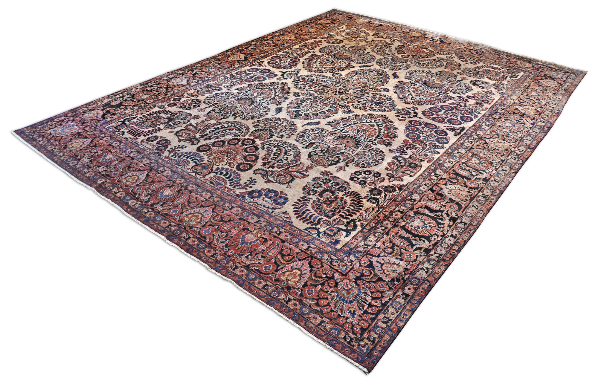 Sarough Perserteppich alt floral | Medaillon