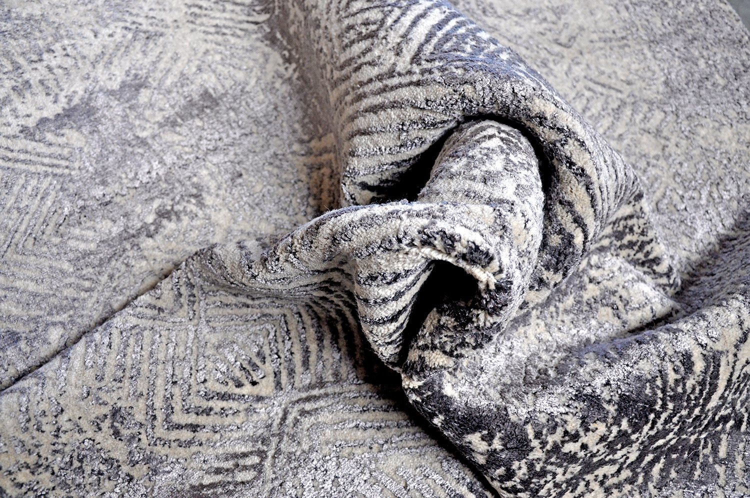 Thomas Handloomteppich Fine | Silver/Charcol