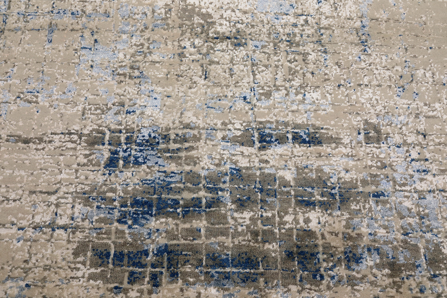 Thomas Designteppich Indien beige blau | Schurwolle