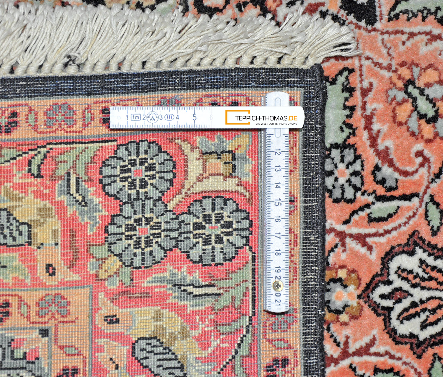 Kaschmir Teppich Indien neu | Kunstseide