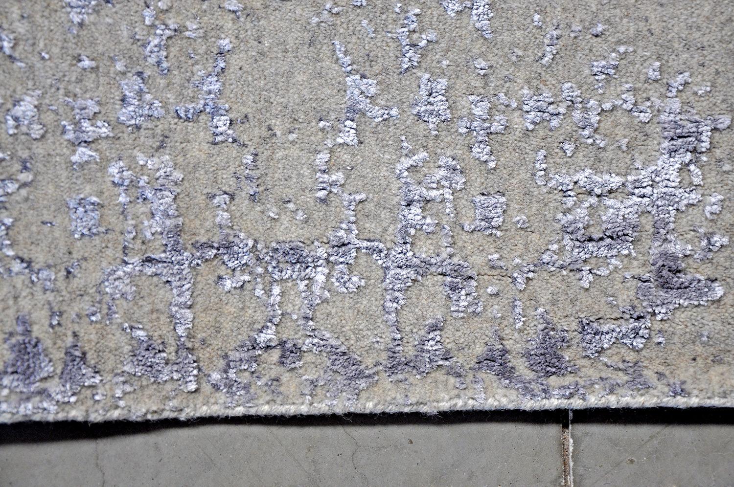 Thomas Handloomteppich Fine | Silver/Silver