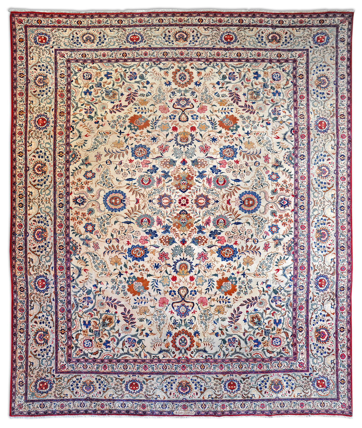 Keshan Kork Perserteppich alt | Allovermuster Keshan Kork Perserteppich alt | Allovermuster