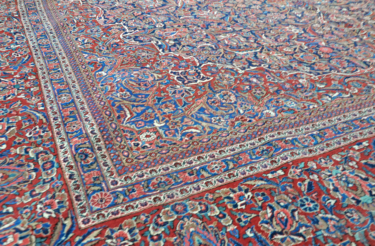 Keshan Perserteppich alt | Medaillon