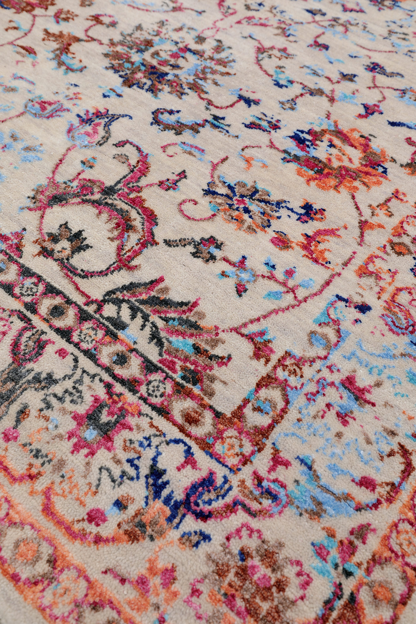 Thomas Designteppich Saphir multi | Indien
