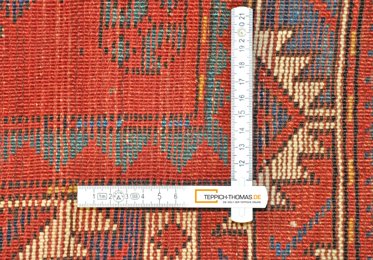 Schild Kazak Knüpfteppich antik | blaugrundig