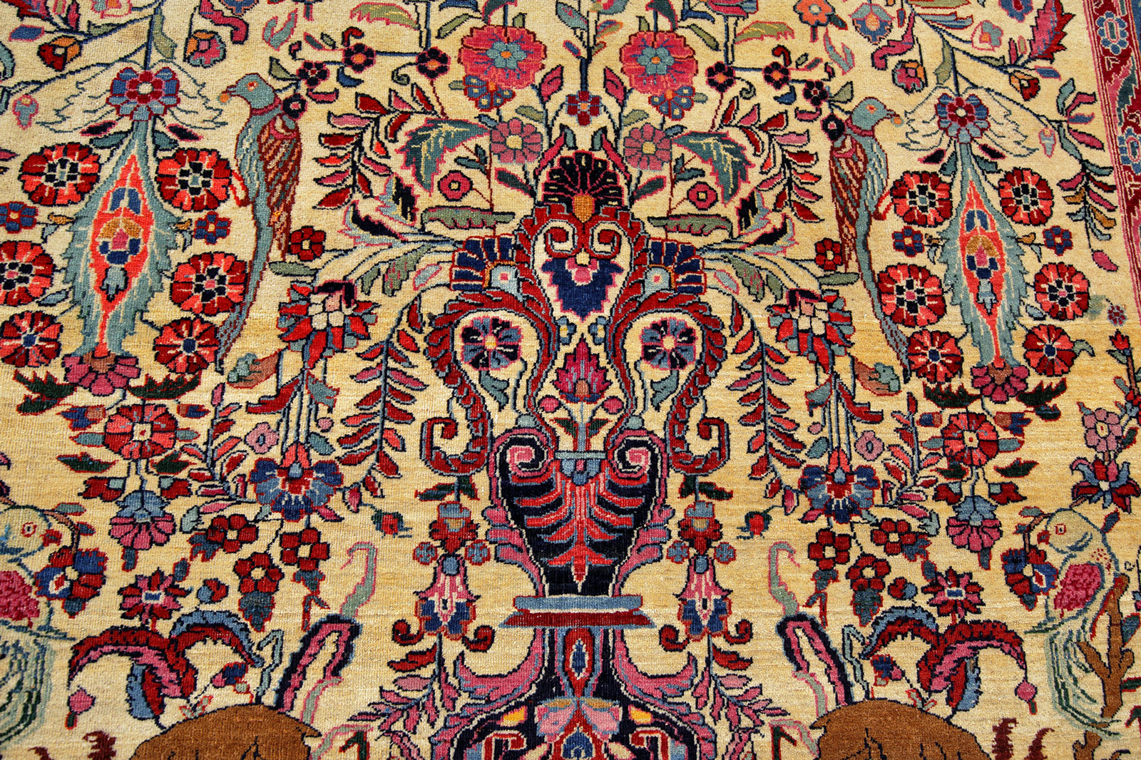 Kork-Keshan Perserteppich alt | Gartenteppich