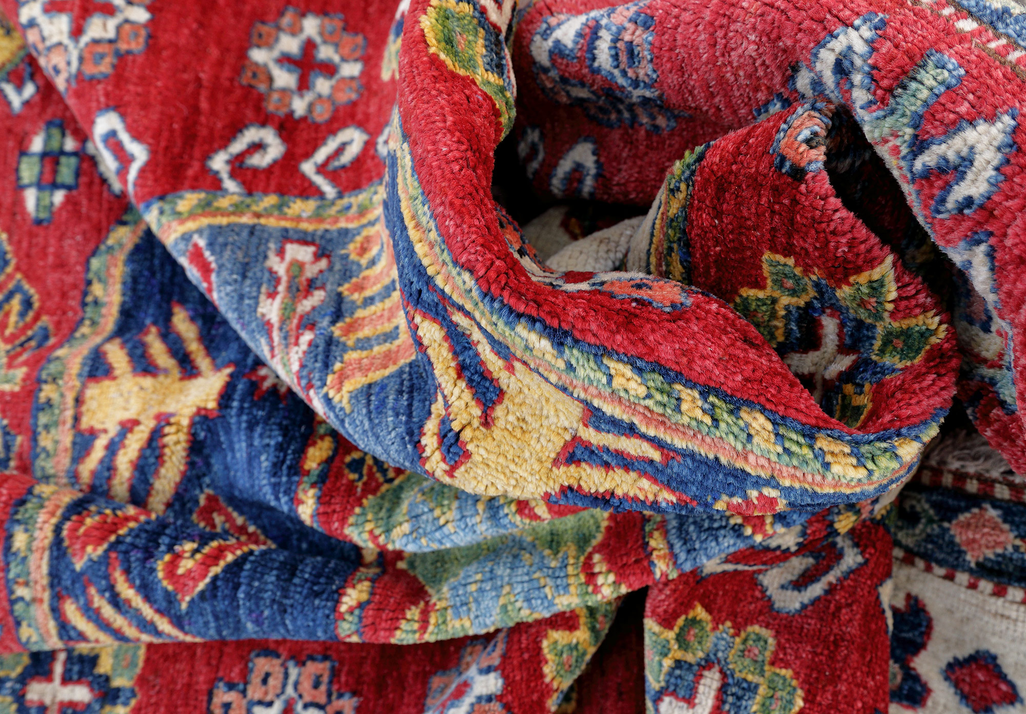 Kazak Orientteppich Afghanistan neu | Geometrisch