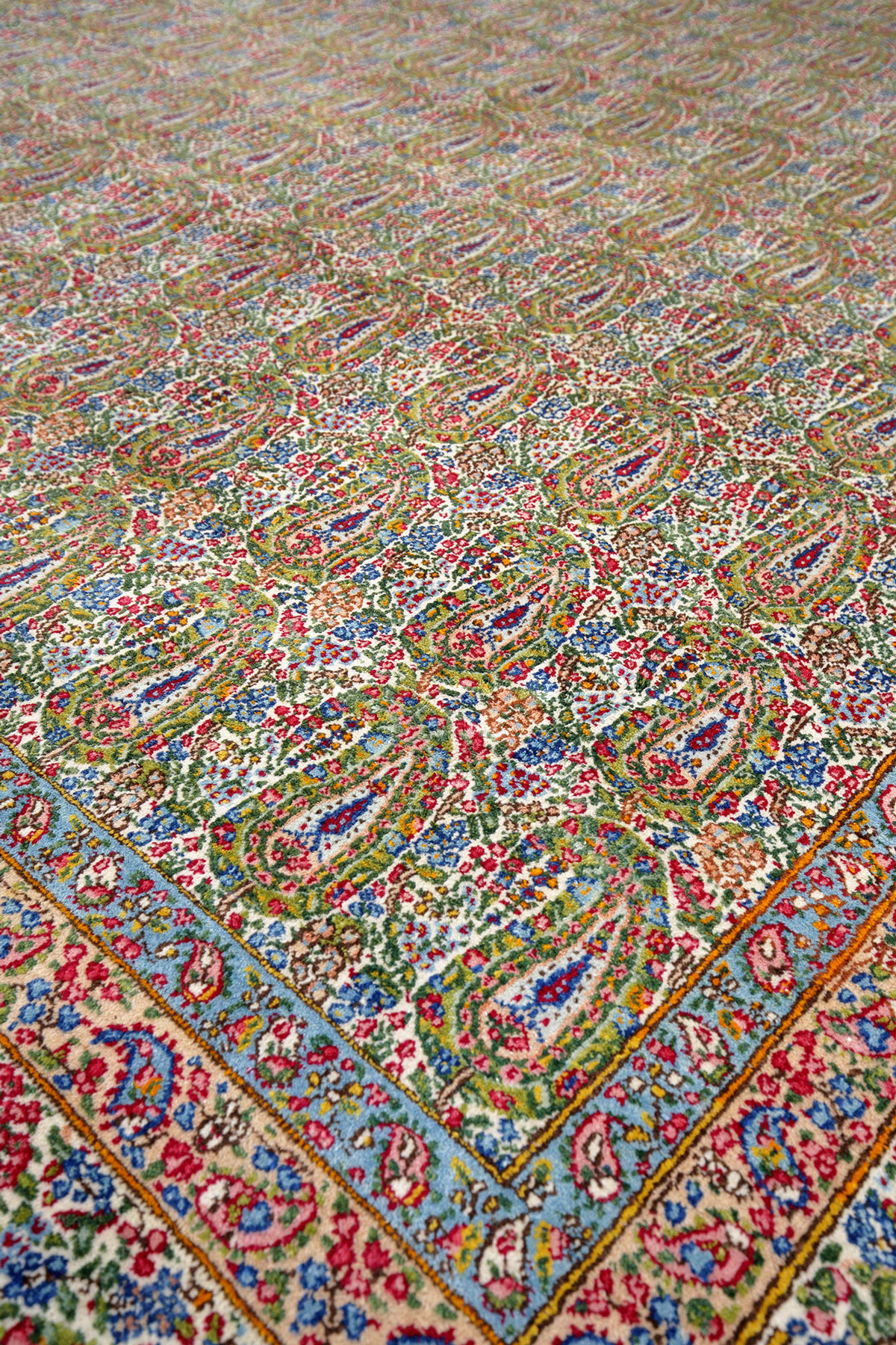 Kerman Raver Perserteppich alt | 90 er