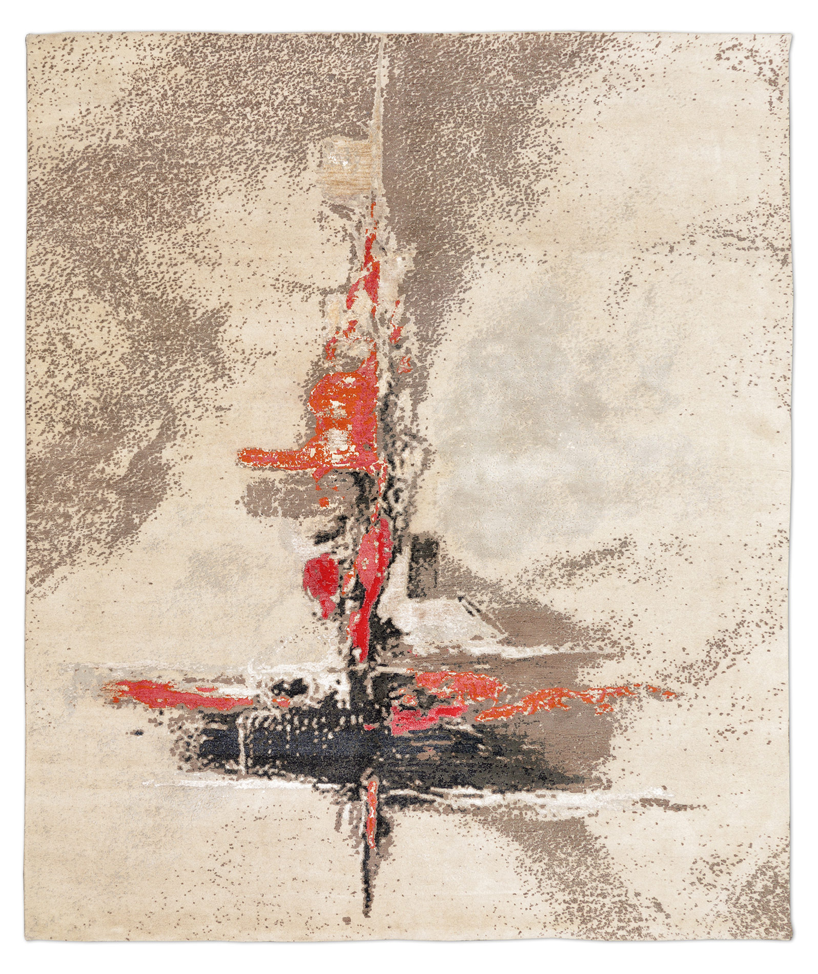 Thomas Designteppich Indien beige| Schurwolle