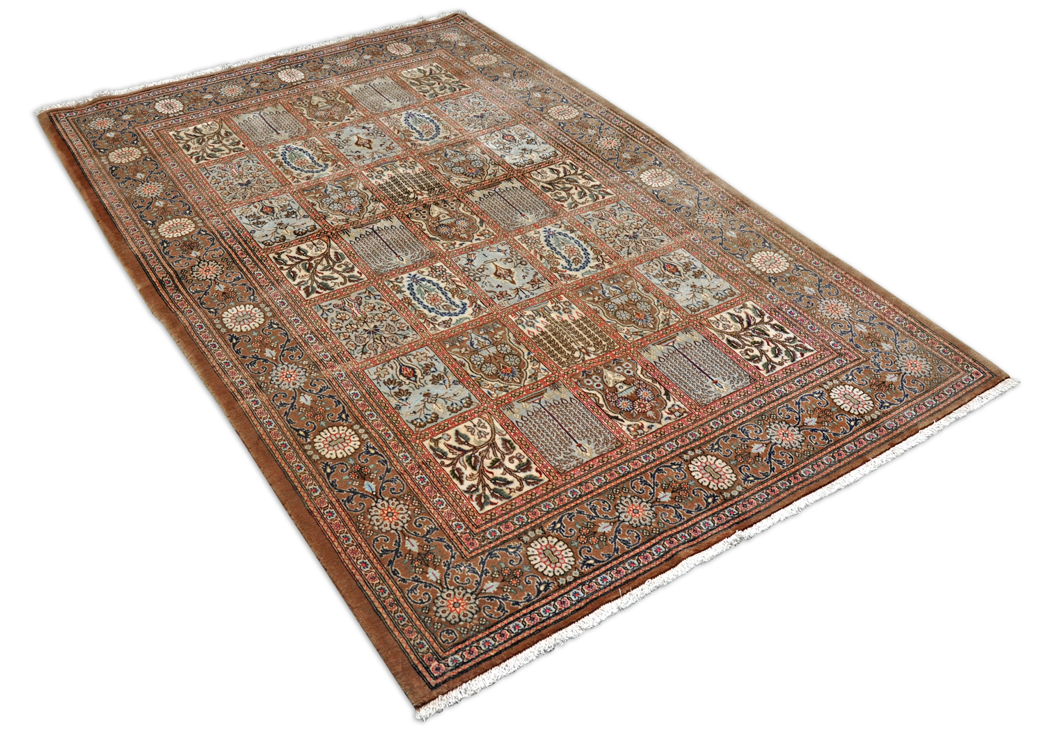 Felder Ghom Perserteppich neu braun | Schurwolle