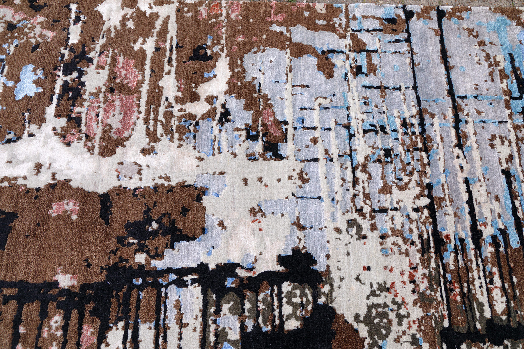 Thomas Designteppich Amour Indien |  Beige-Blue