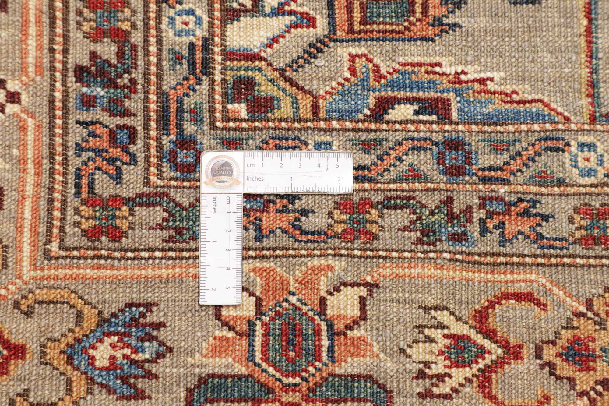 Kazak Orientteppich Pakistan Schurwolle 478572 | Grau