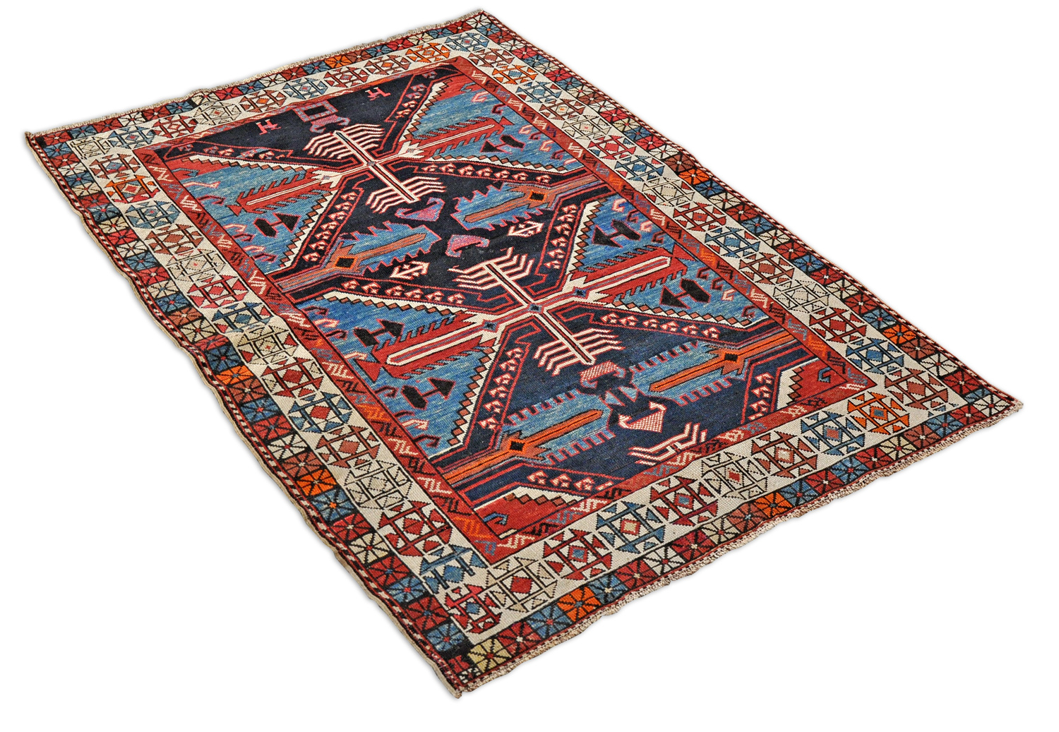 Kuba-Sejchor Knüpfteppich alt | Geometrisch