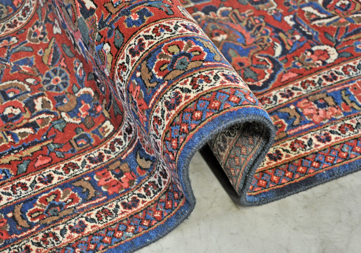 Keshan Perserteppich alt | Medaillon