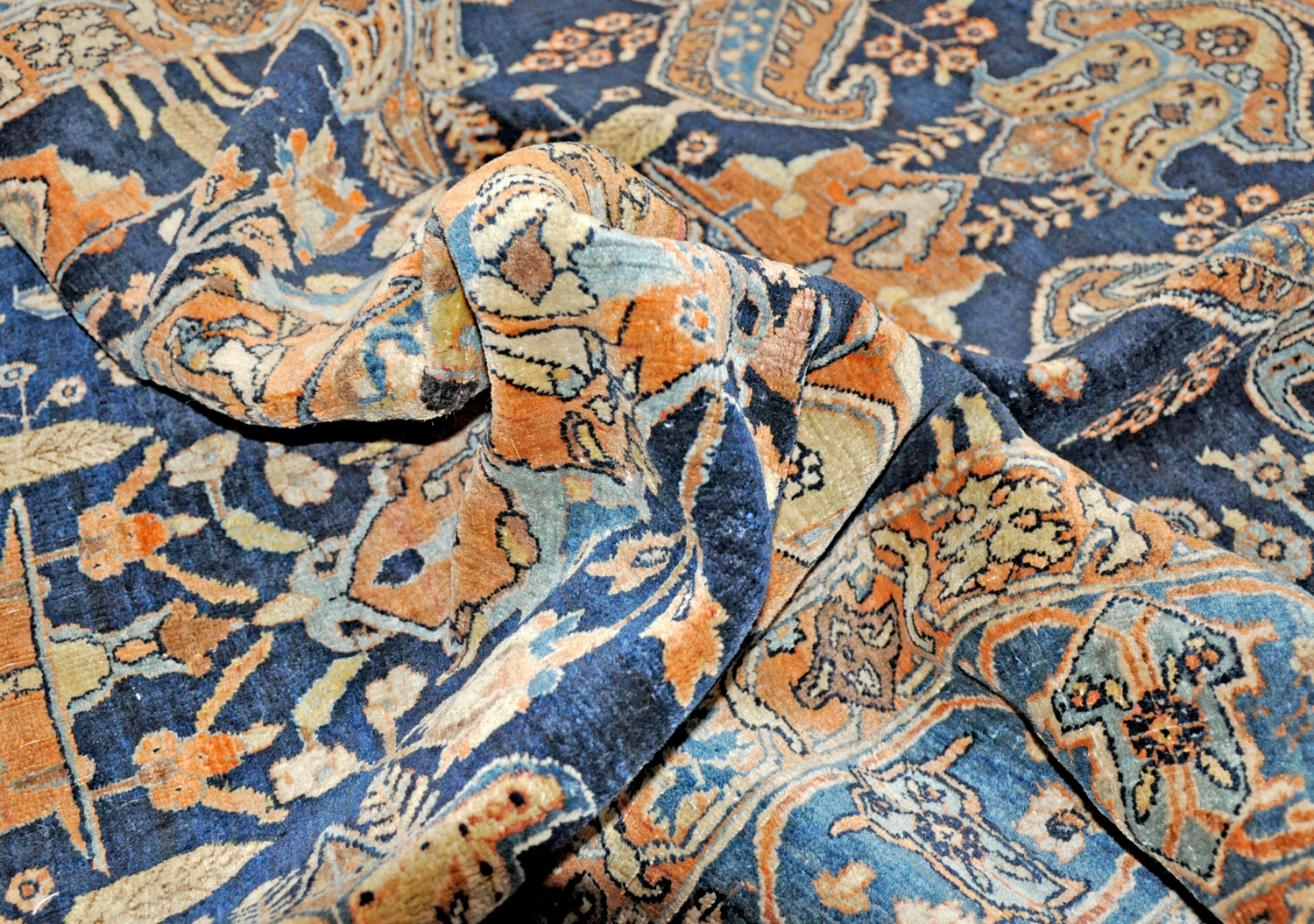 Sarough Perserteppich alt | blaugrundig