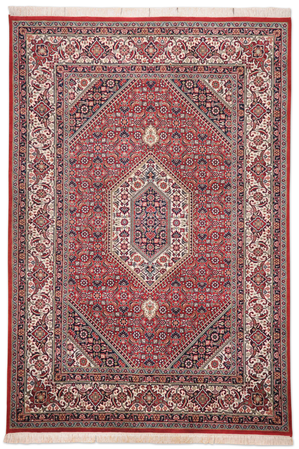 Theko Sirsa Silk Bidjar Orientteppich rot | Neuseelandwolle Theko Sirsa Silk Bidjar Orientteppich rot | Neuseelandwolle