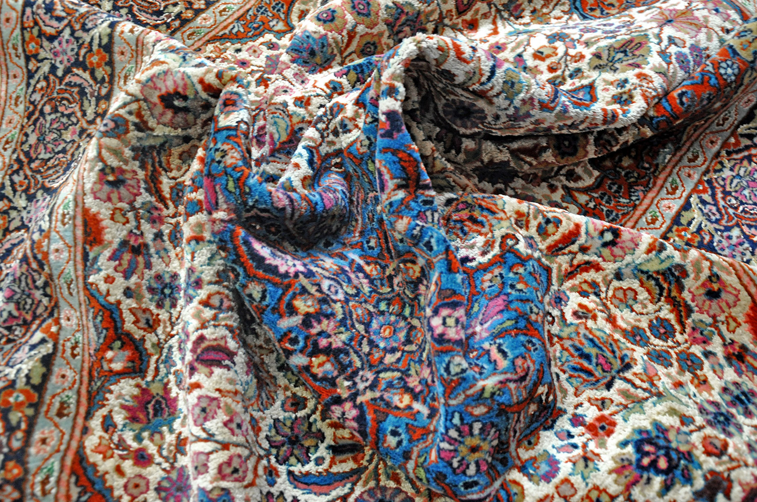 Seiden-Keshan Teppich Pakistan | Floral