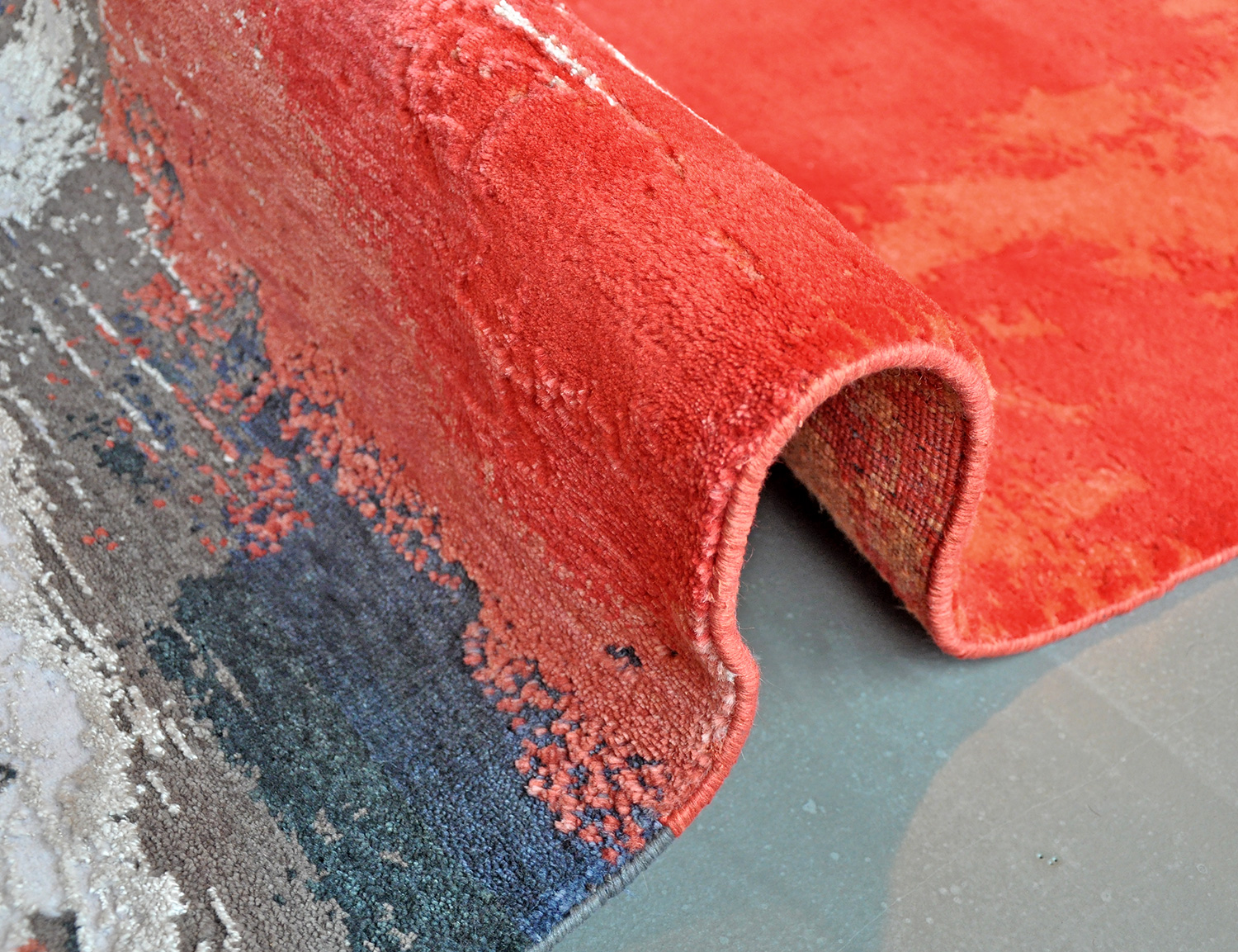 Saphir Designteppich Indien | rot