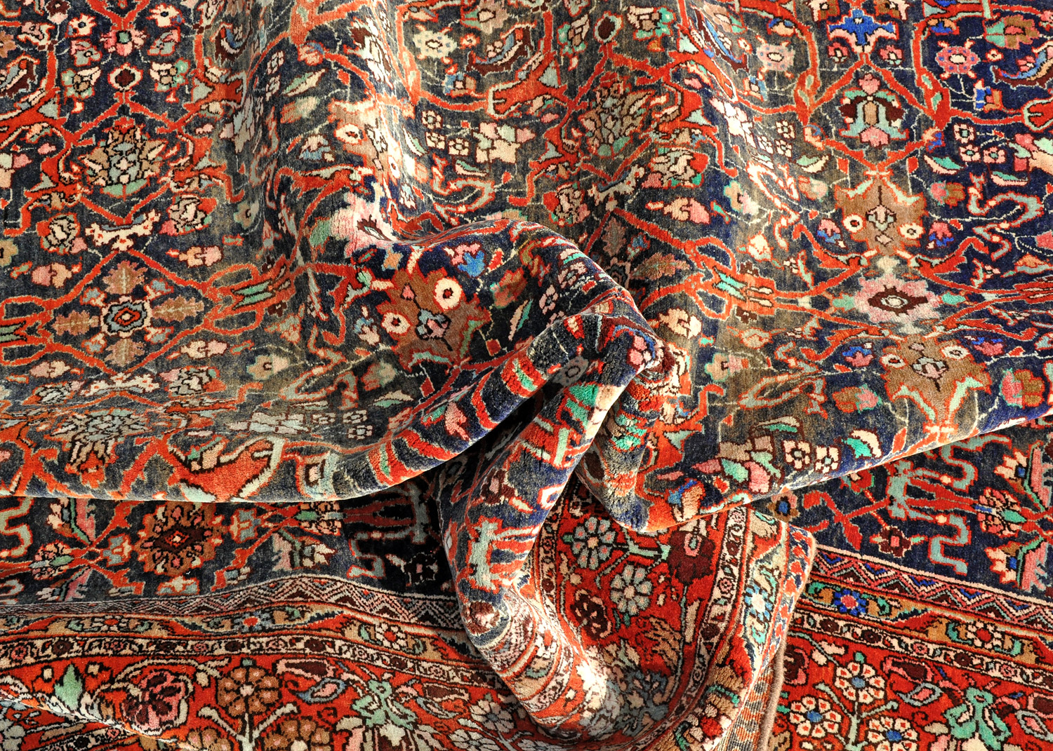 Bidjar Perserteppich Antik | Herati-Muster