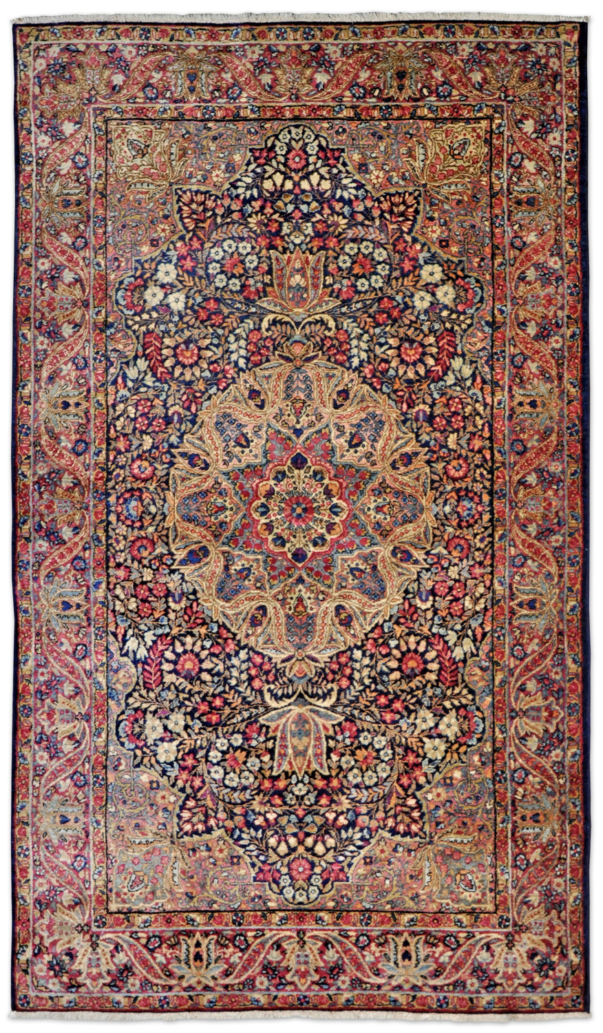 Kerman Raver Perserteppich alt | 80er Kerman Raver Perserteppich alt | 80er