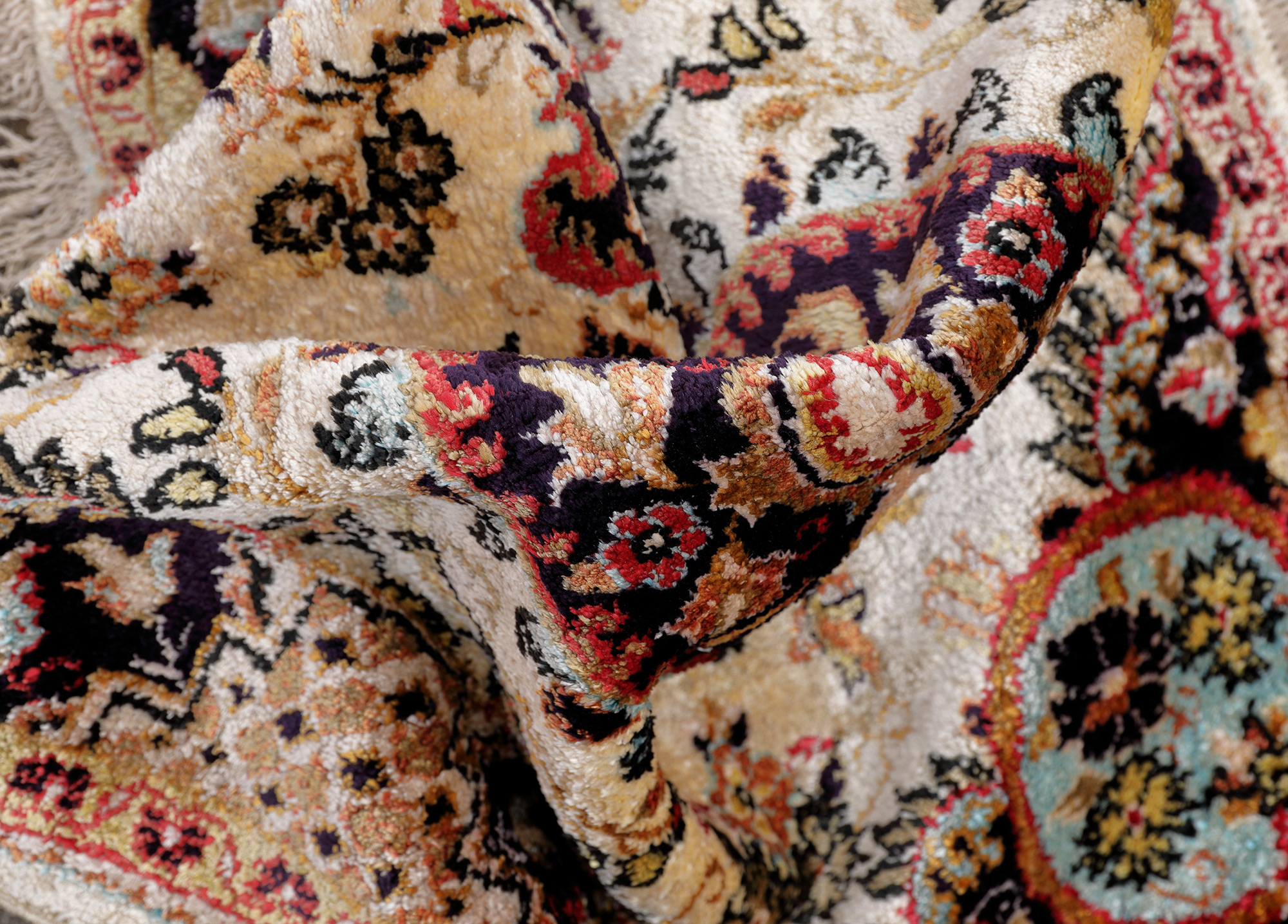 Ghom Perserteppich Brücke neu | Seide