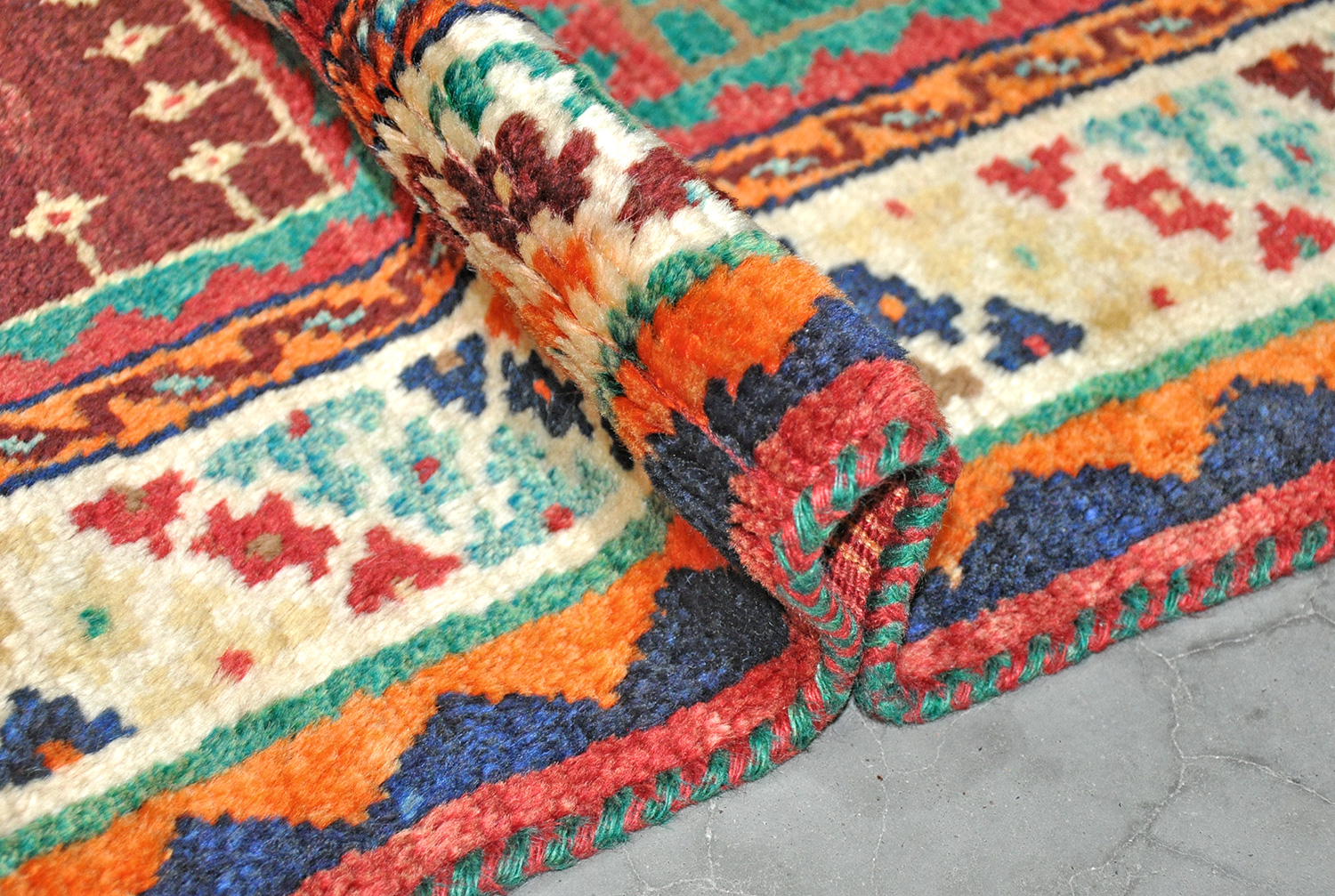 Gabbeh Perserteppich Ghashghai alt | Felder