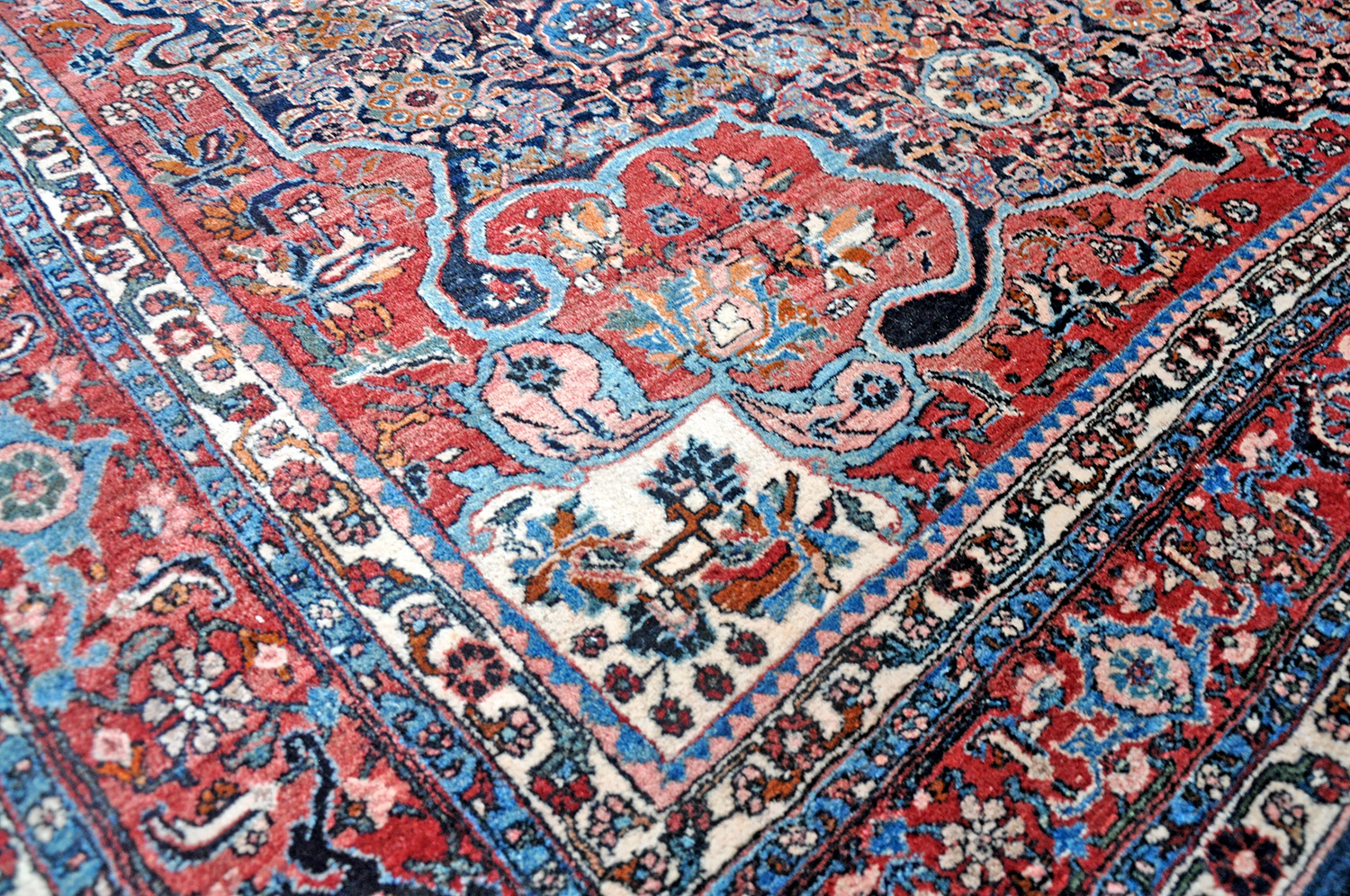 Bidjar Perserteppich alt | Herati-Musterung