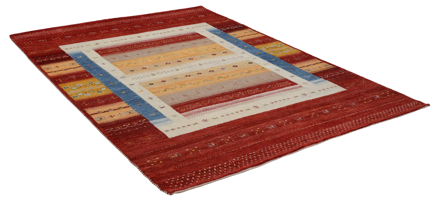 Theko Gabbehteppich neu Fars Super rot | Neuseelandwolle