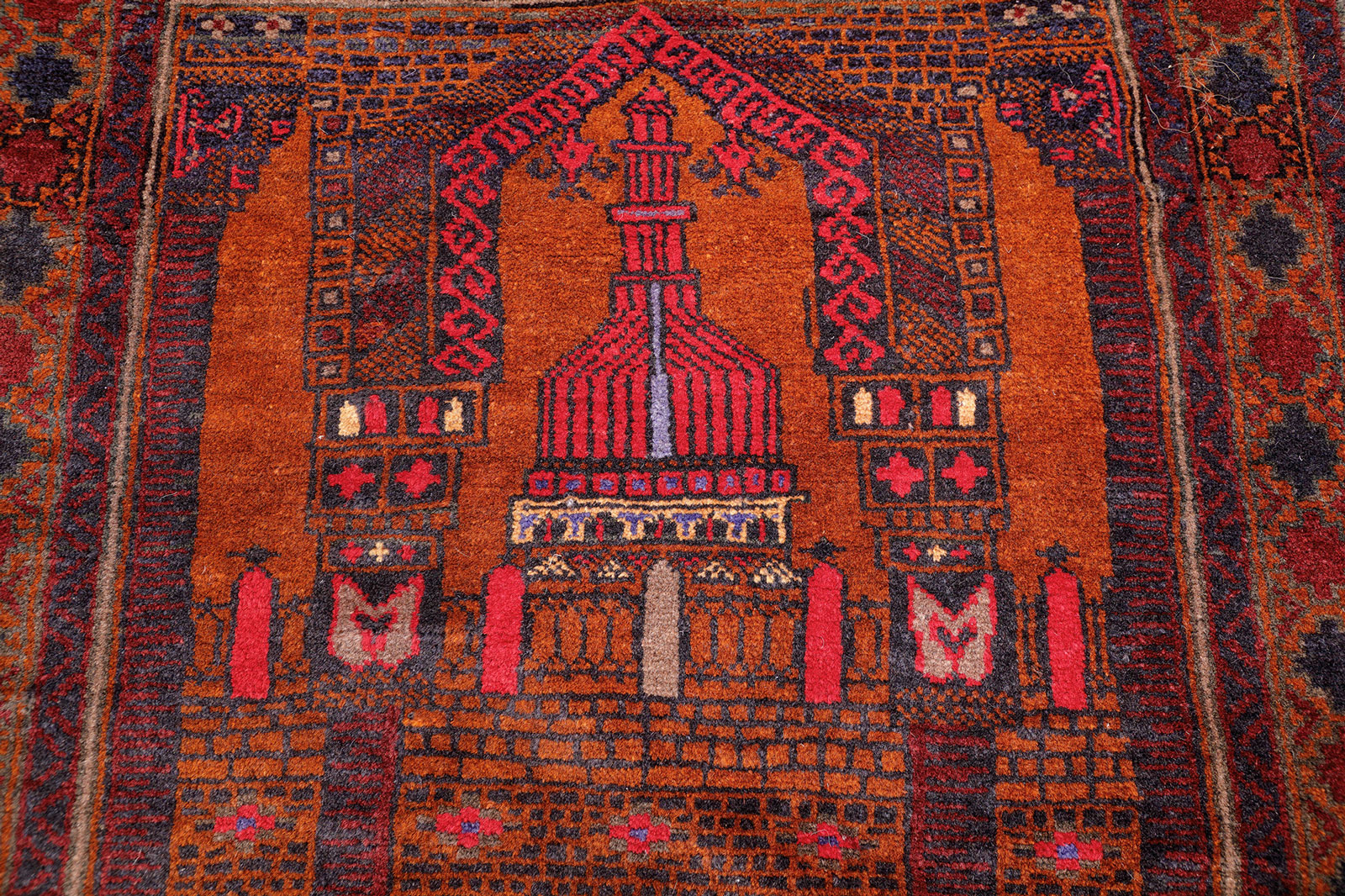 Belutsch Perserteppich Brücke älter| Schurwolle