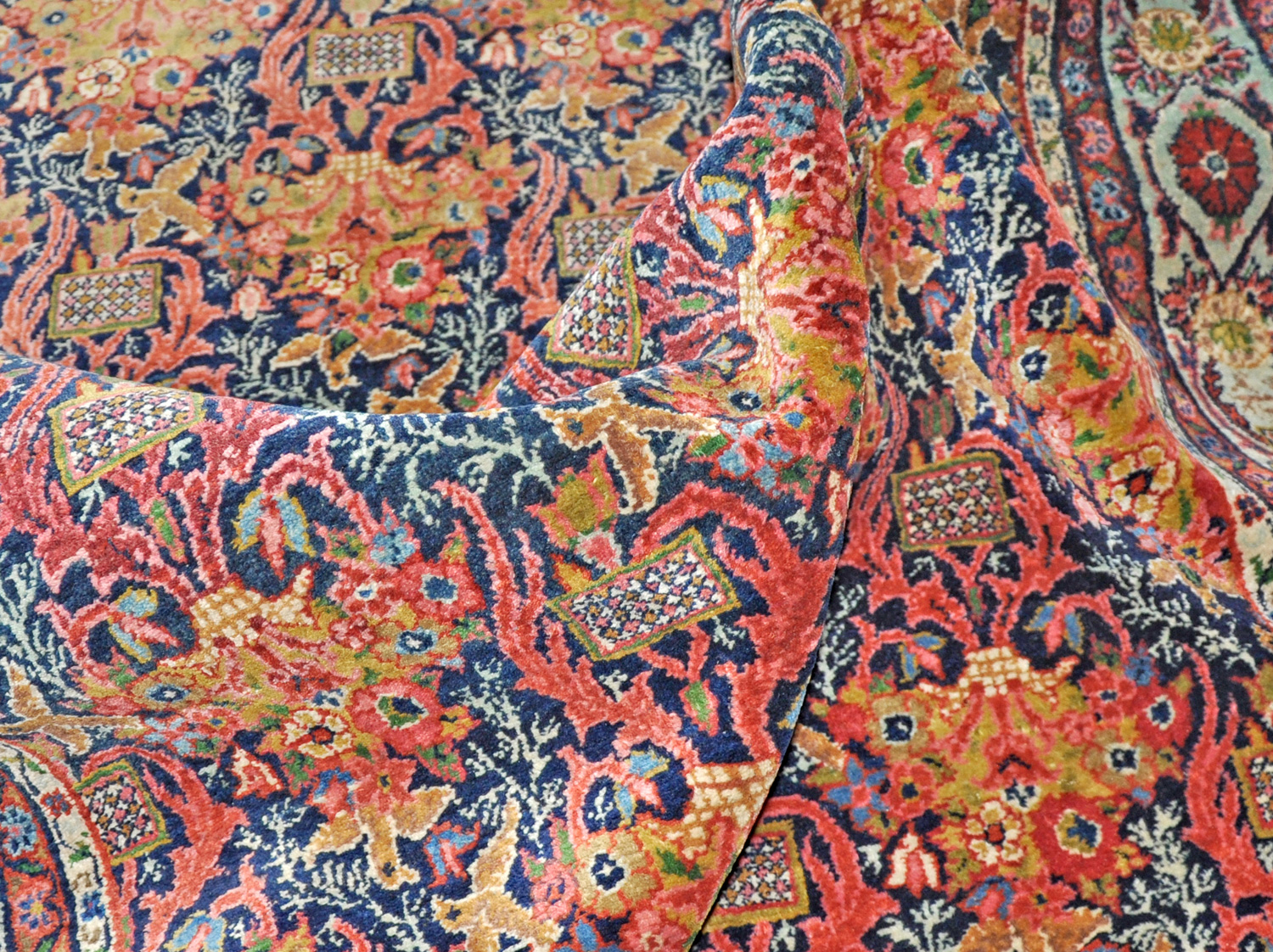 Bidjar Perserteppich alt | floral