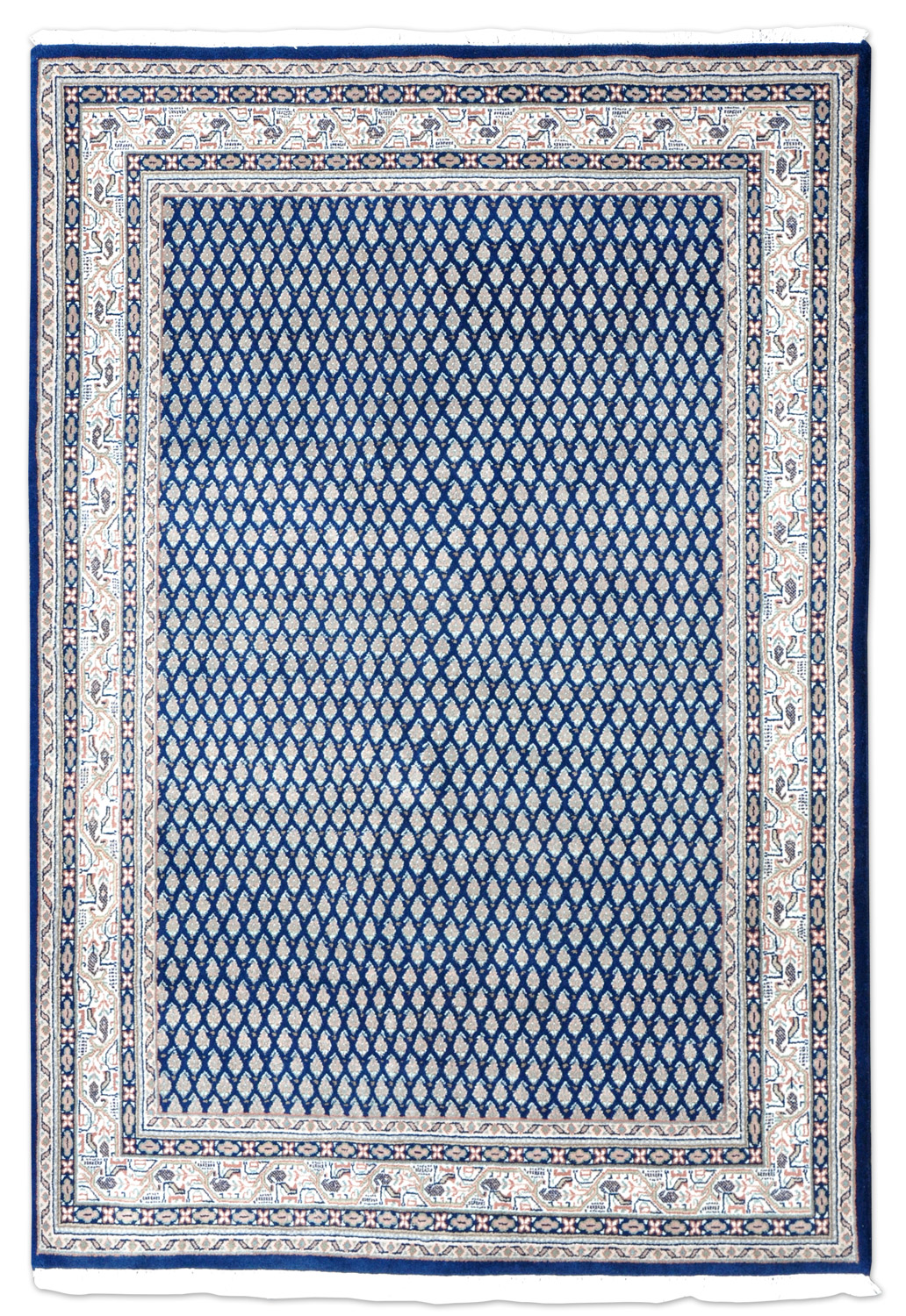 Mir Orientteppich Indien blau | Neuseelandwolle Mir Orientteppich Indien blau | Neuseelandwolle