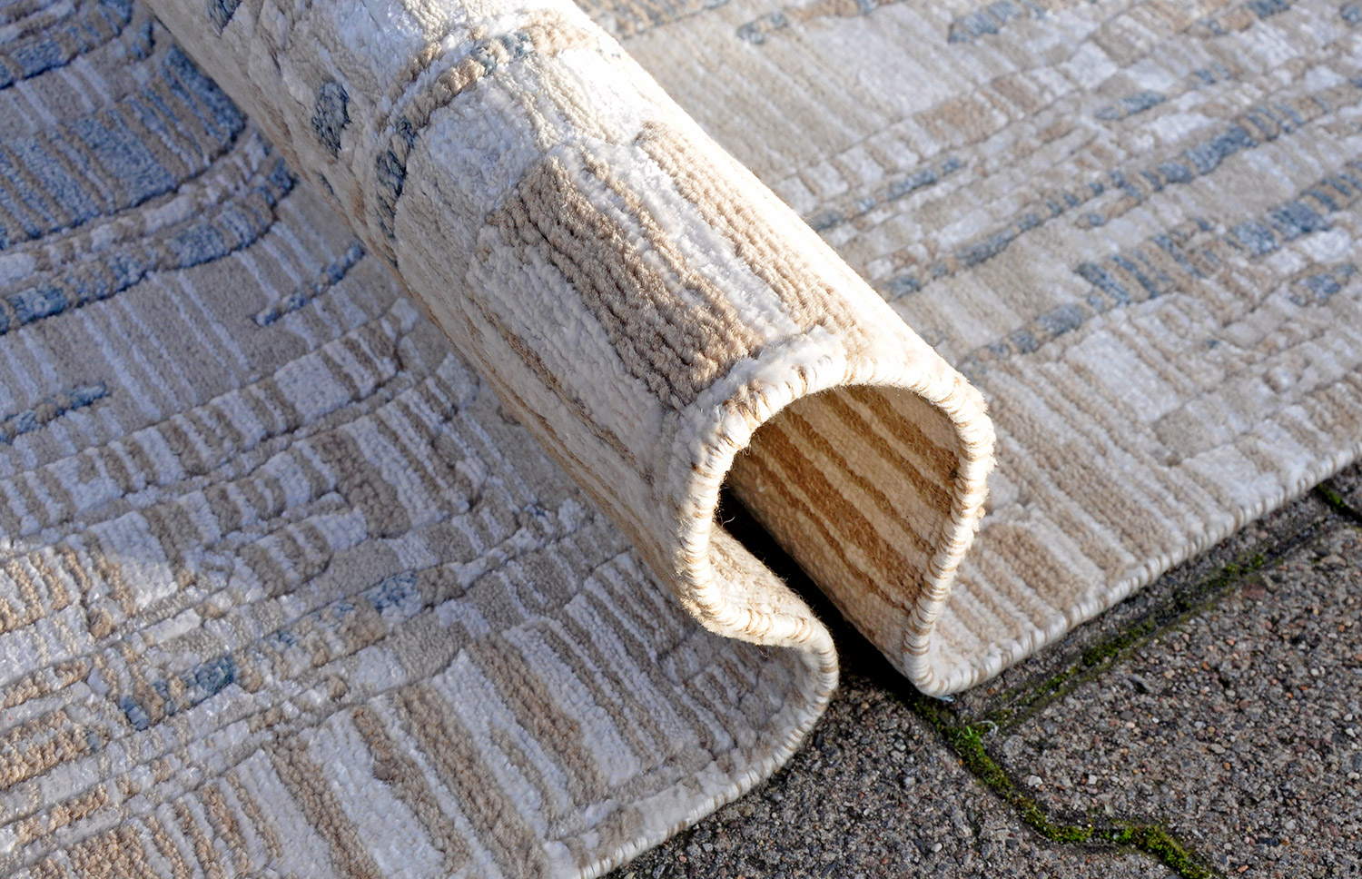 Thomas Designteppich Tibetan | beige-indigo