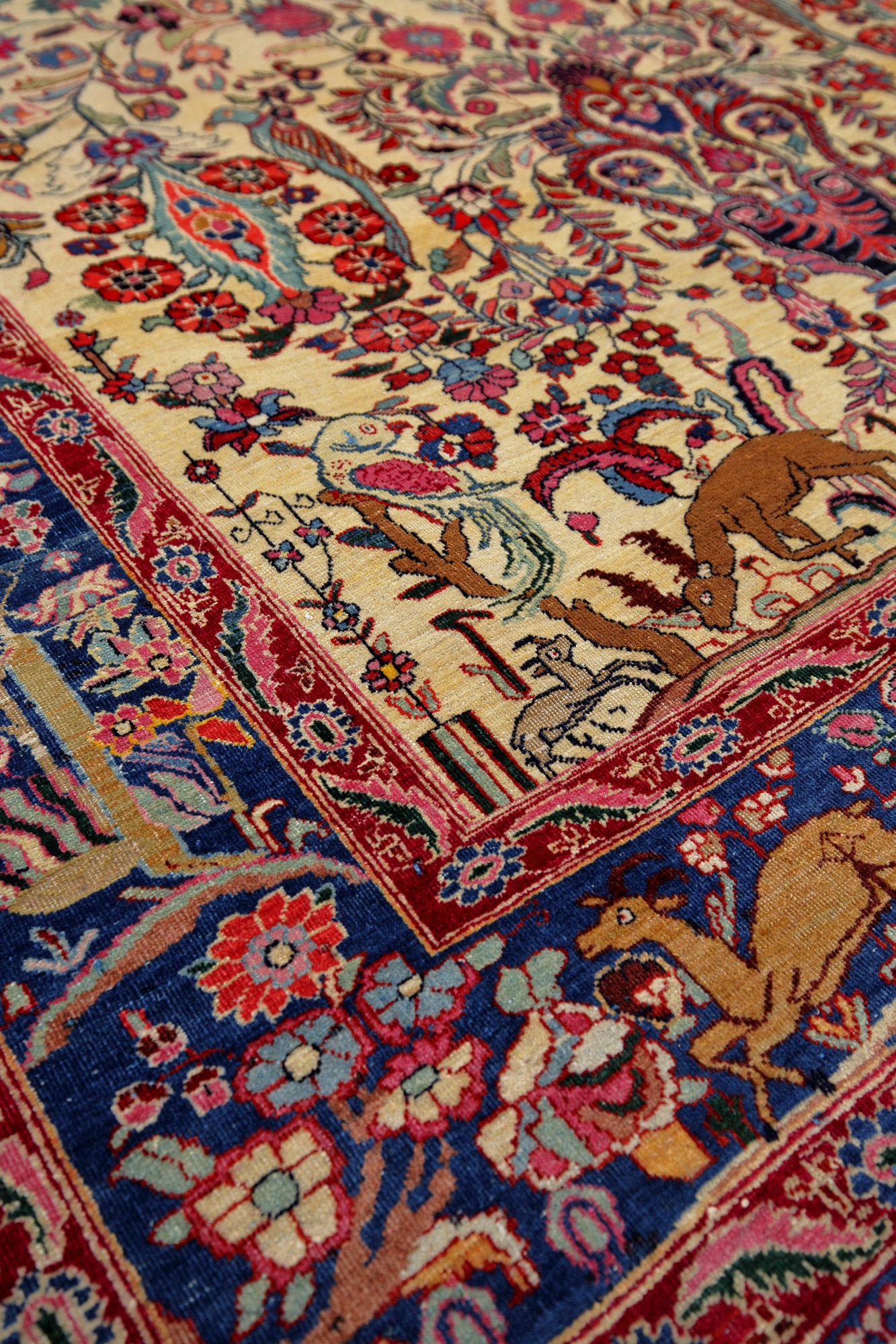 Kork-Keshan Perserteppich alt | Gartenteppich