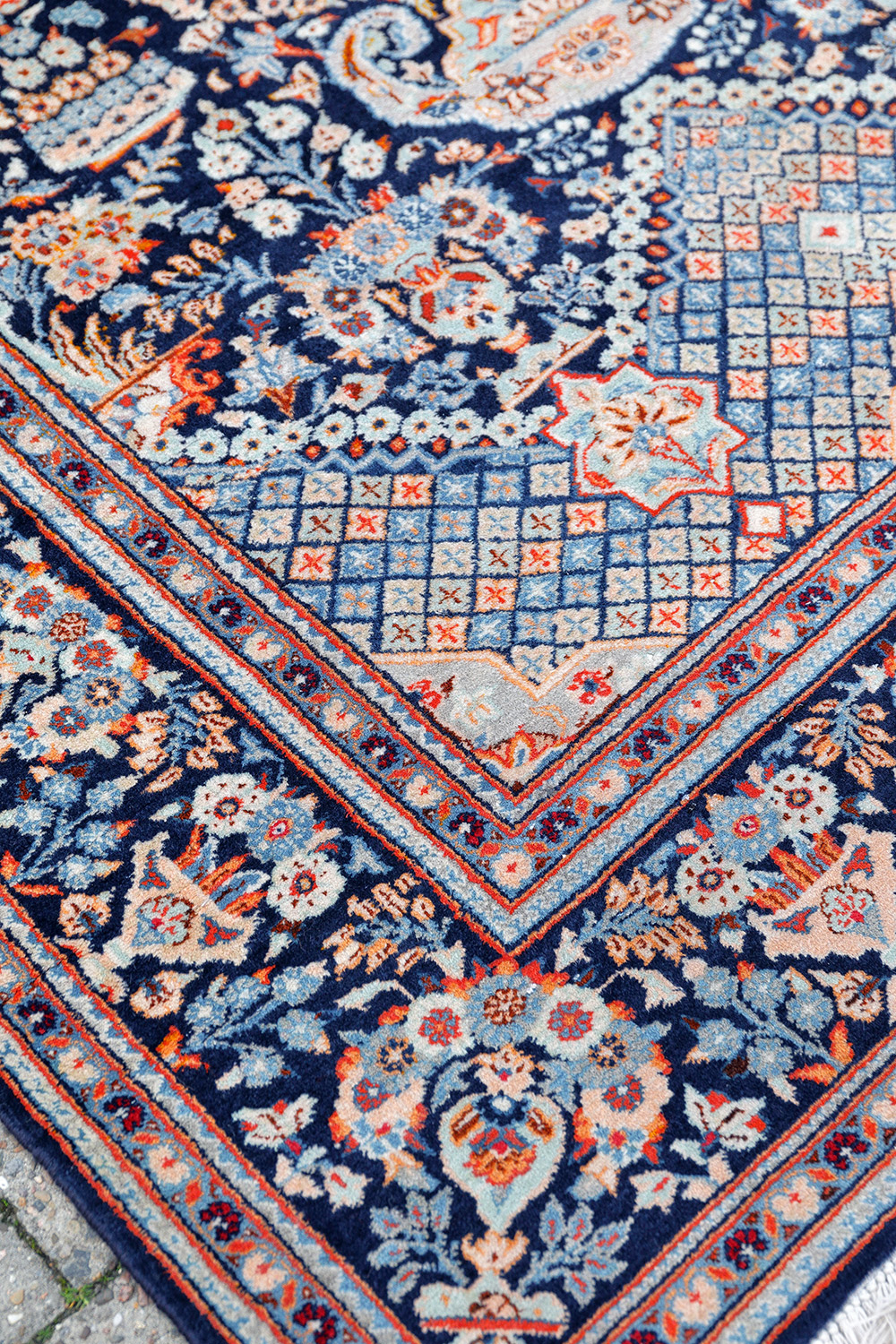 Keshan Perserteppich Wolle | Vasenmotiv