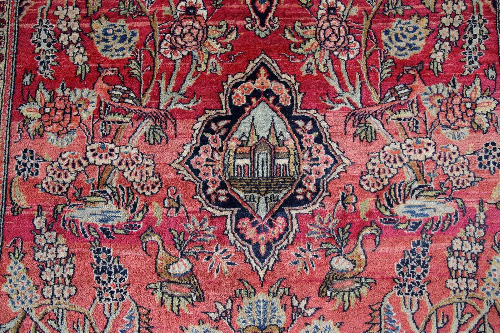 Keshan Perserteppich purpur | Wolle