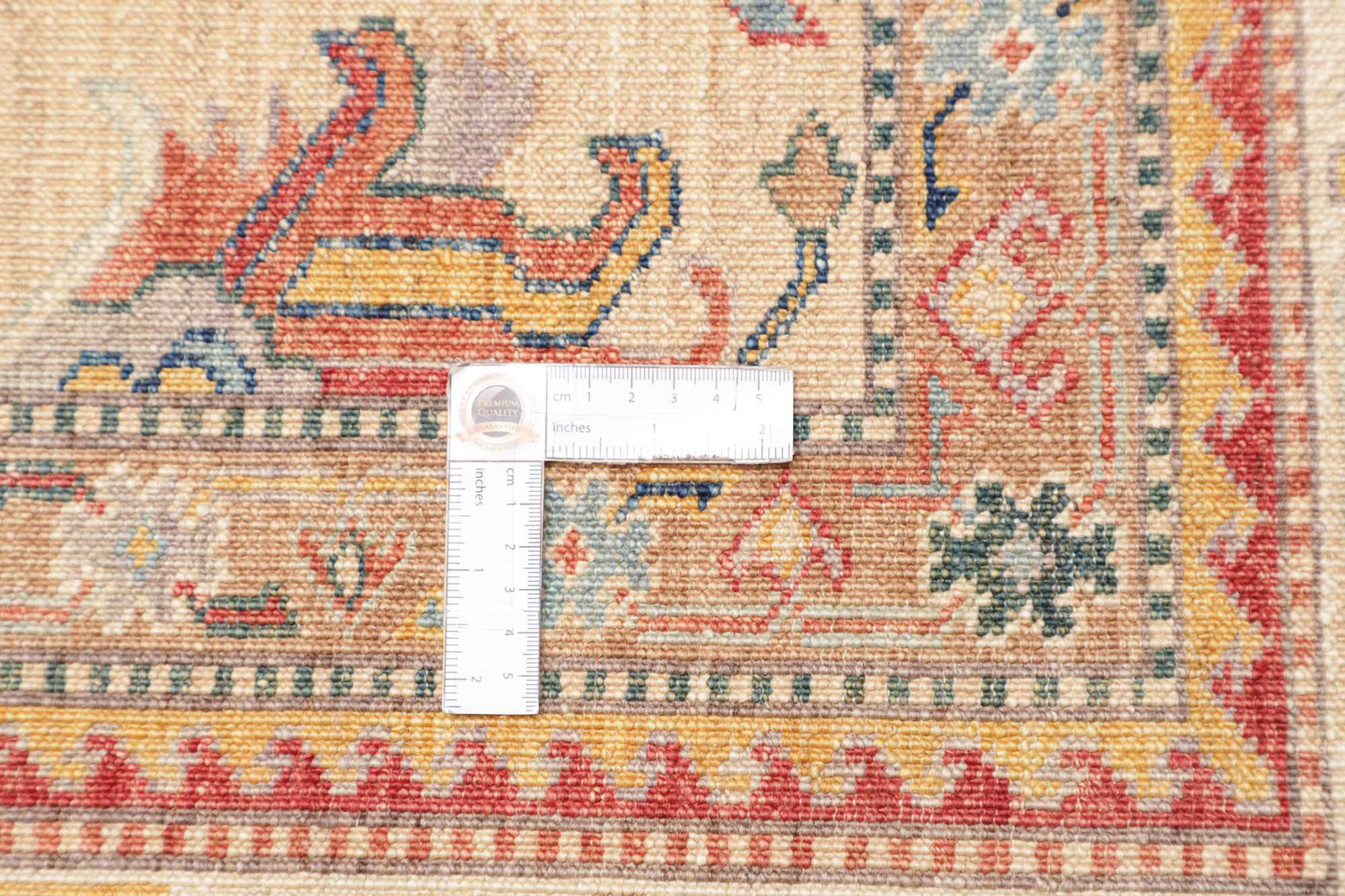 Kazak Royal Orientteppich Pakistan Schurwolle 477074 | Beige
