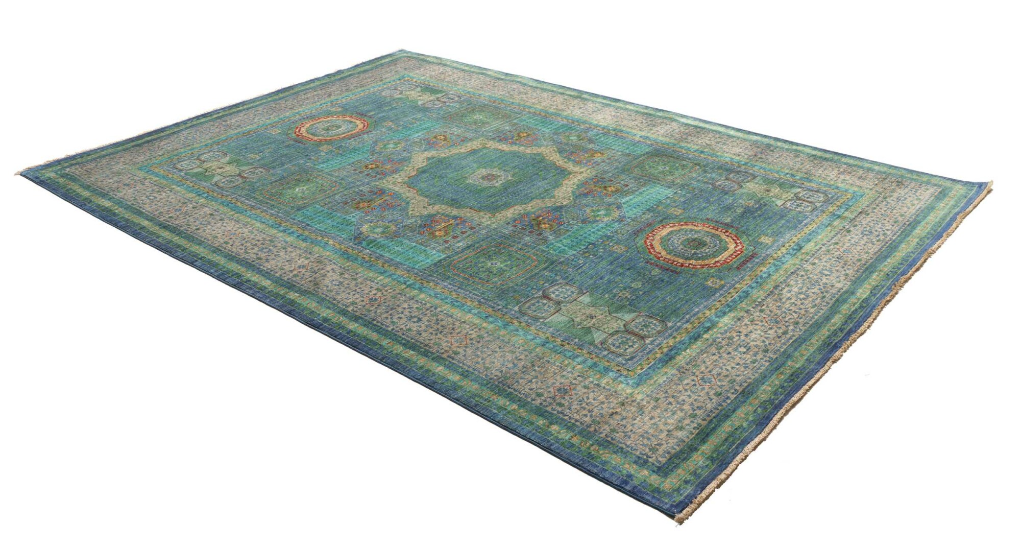 Mamlouk Orientteppich Pakistan | grün