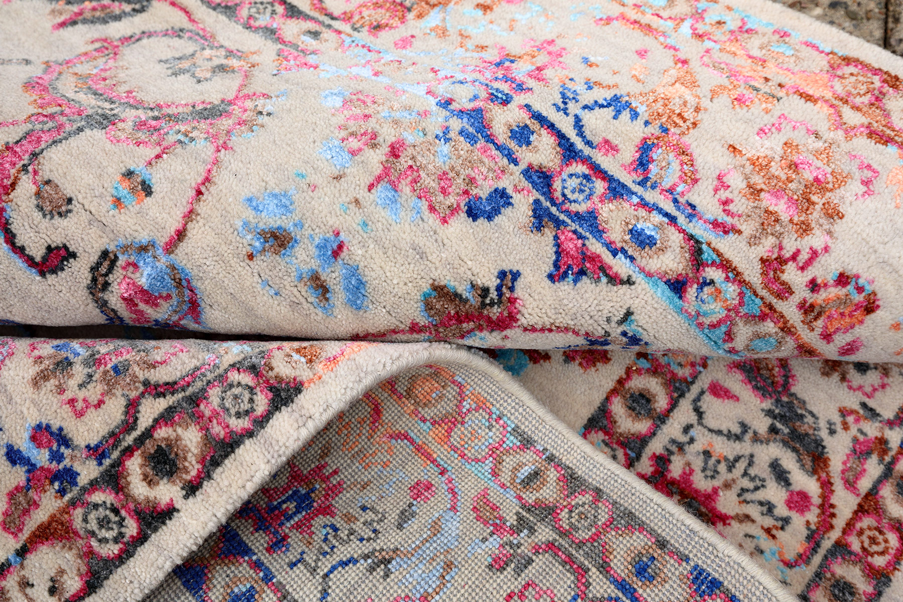 Thomas Designteppich Saphir multi | Indien