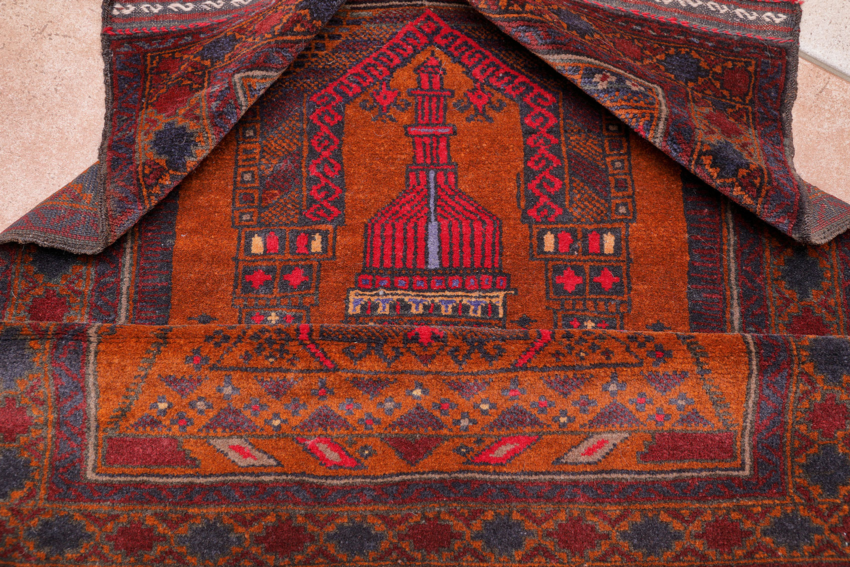 Belutsch Perserteppich Brücke älter| Schurwolle