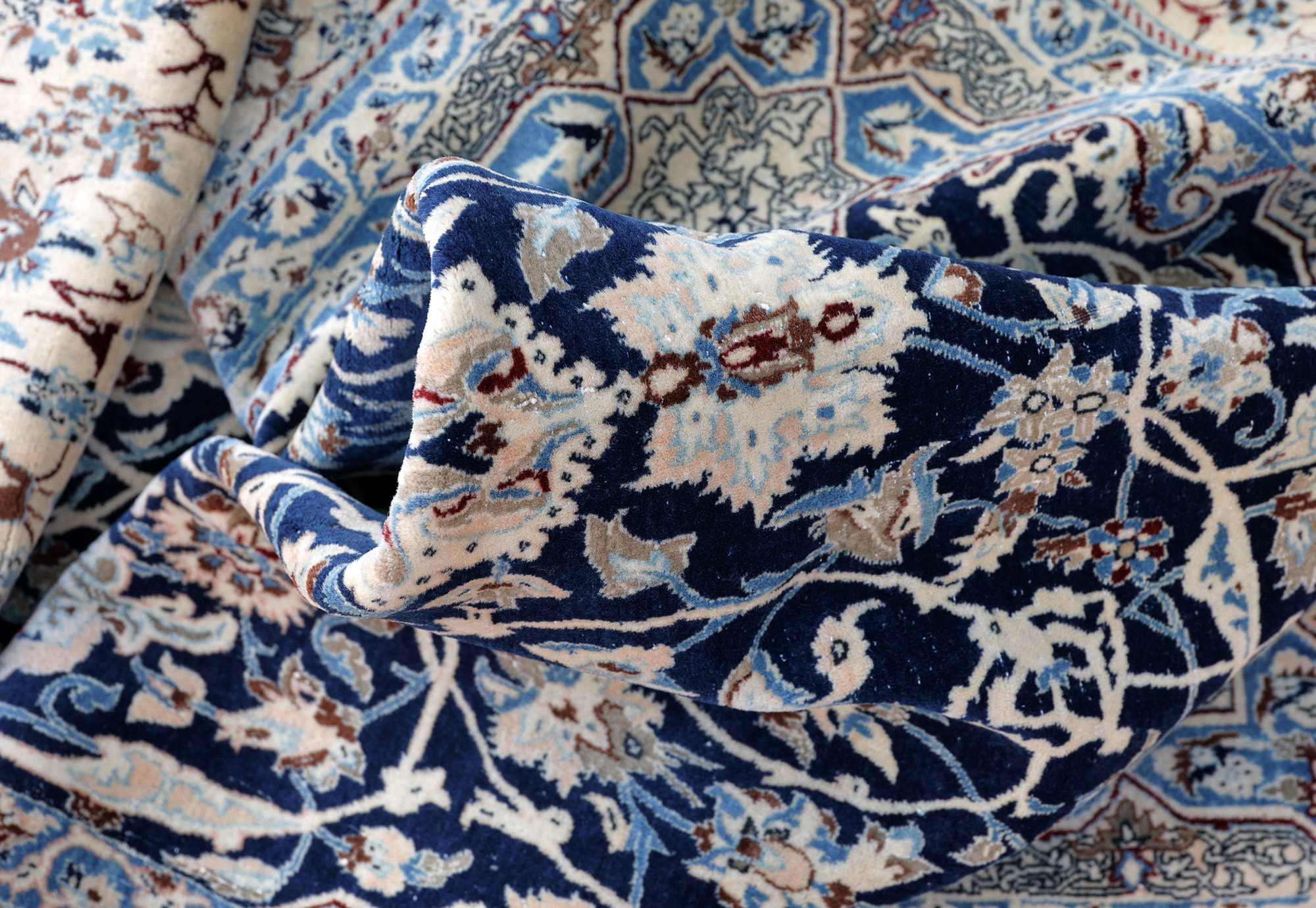 Nain Perserteppich 6 La alt blau | Tudesch