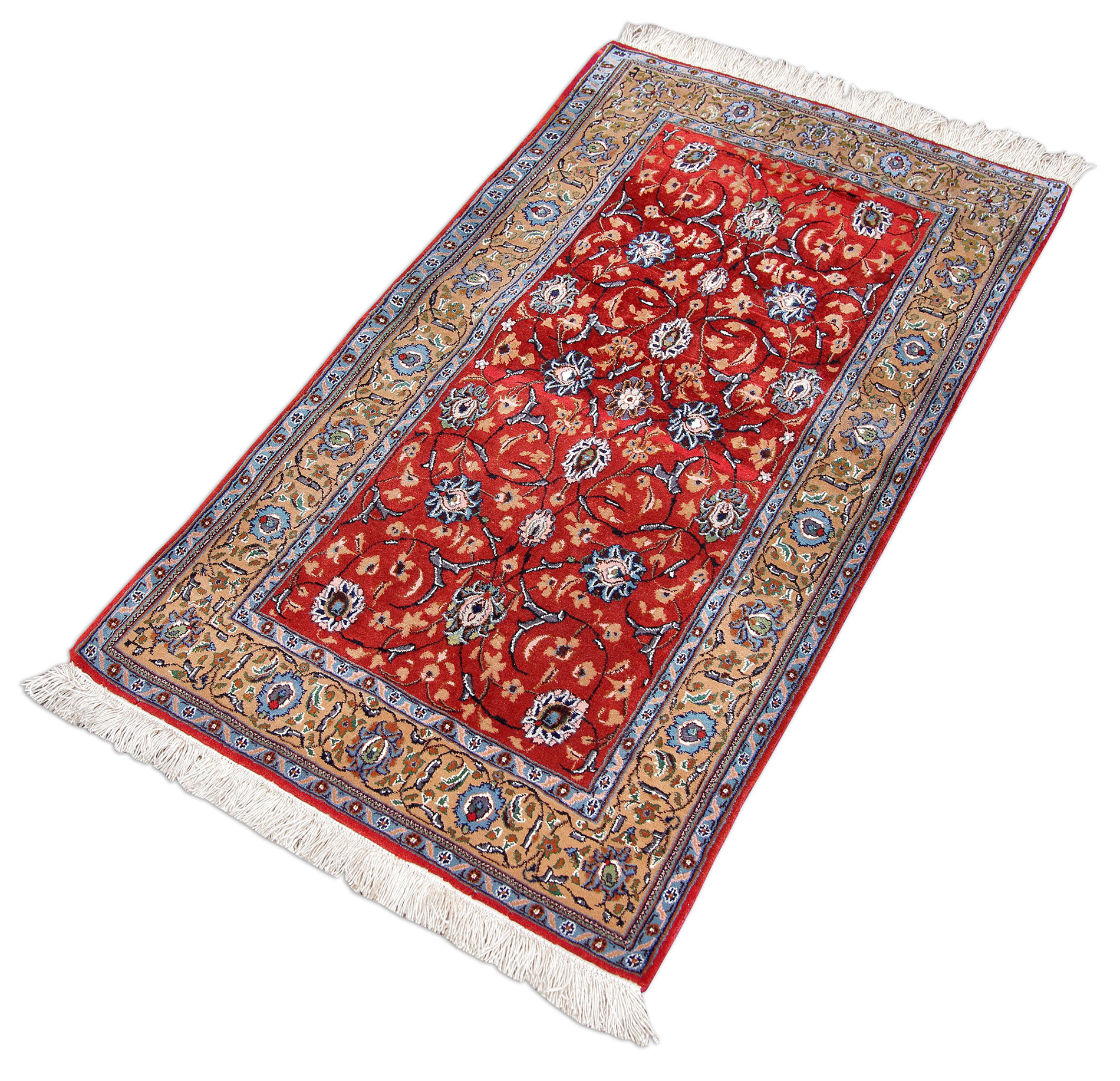 Isfahan Seidenteppich China neu | Floral