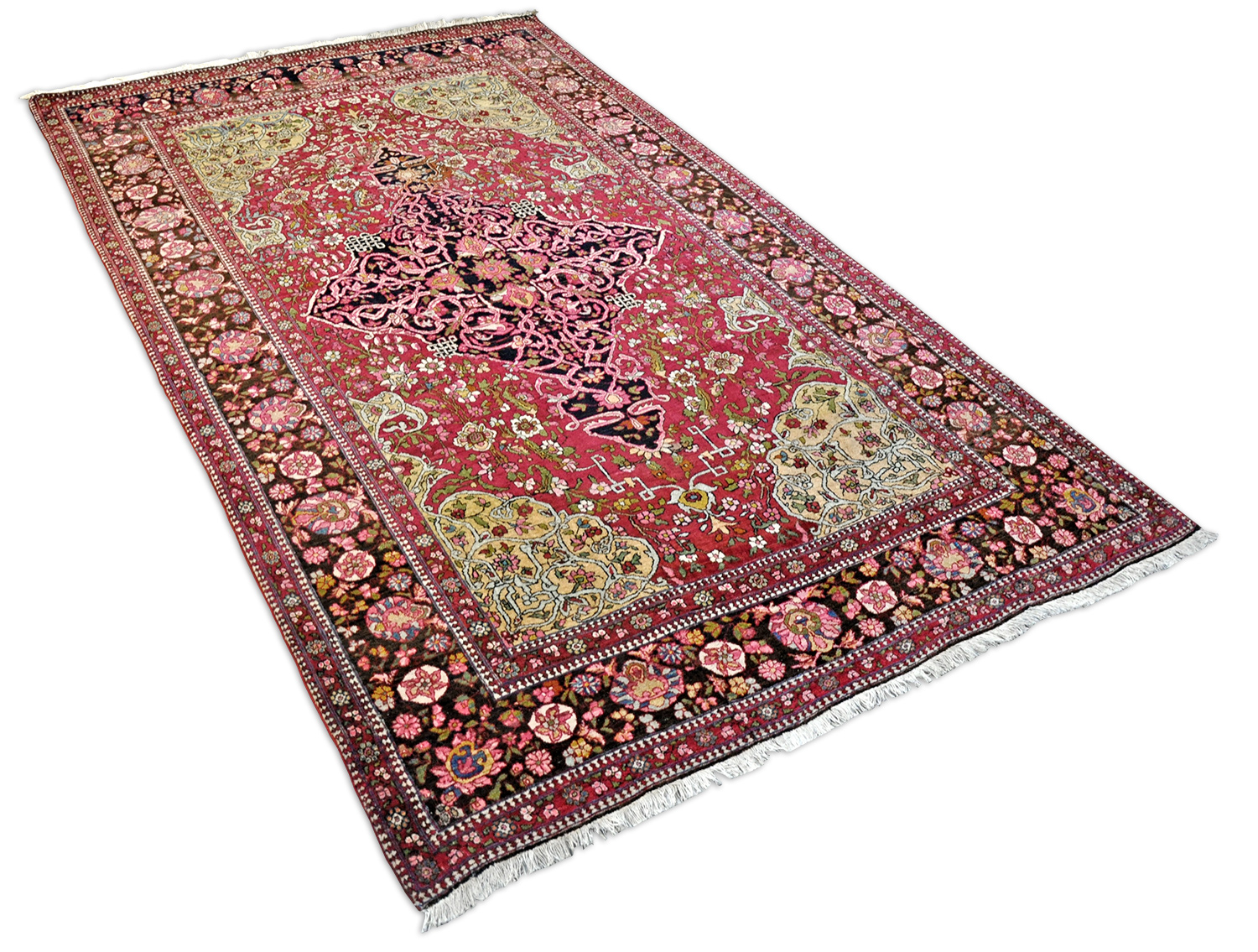 Isfahani Perserteppich antik | Medaillon