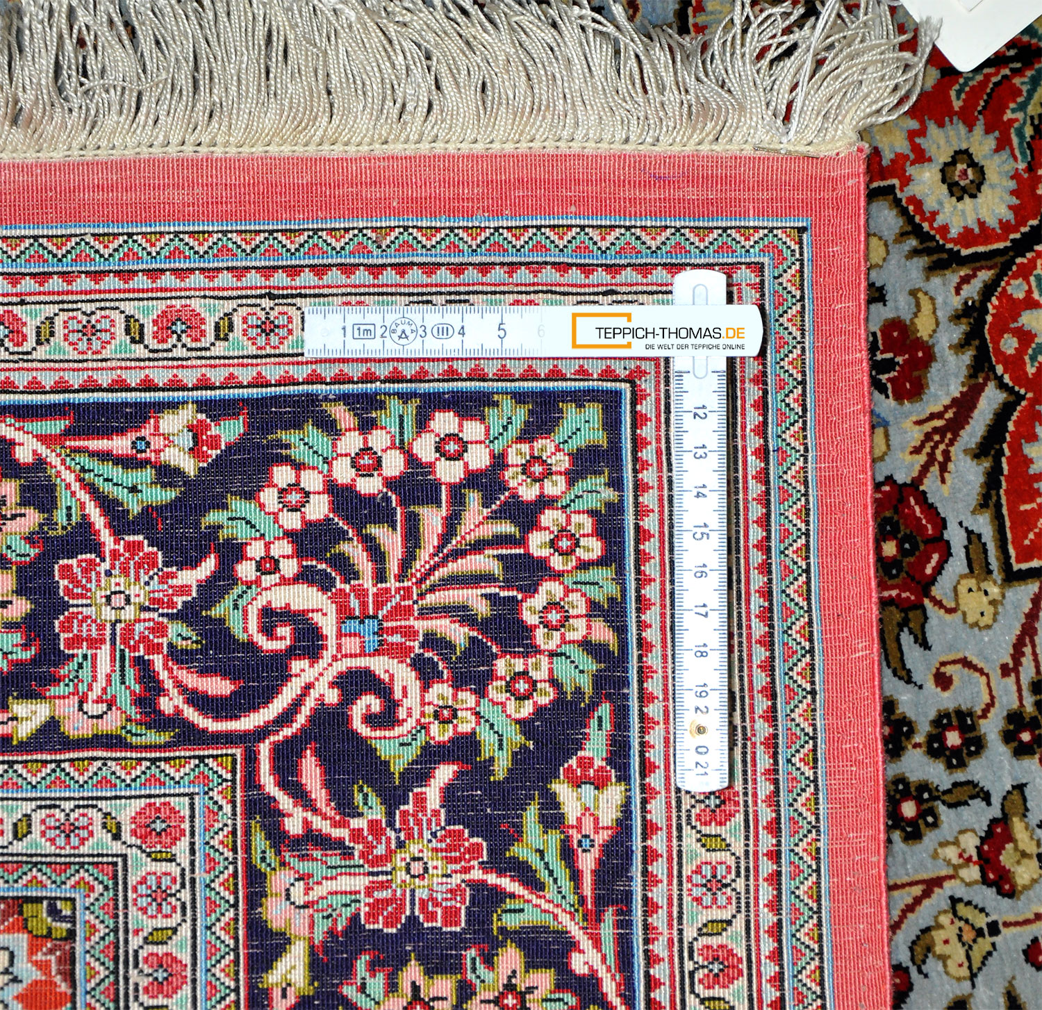 Seiden Ghom Perserteppich neu | Floral