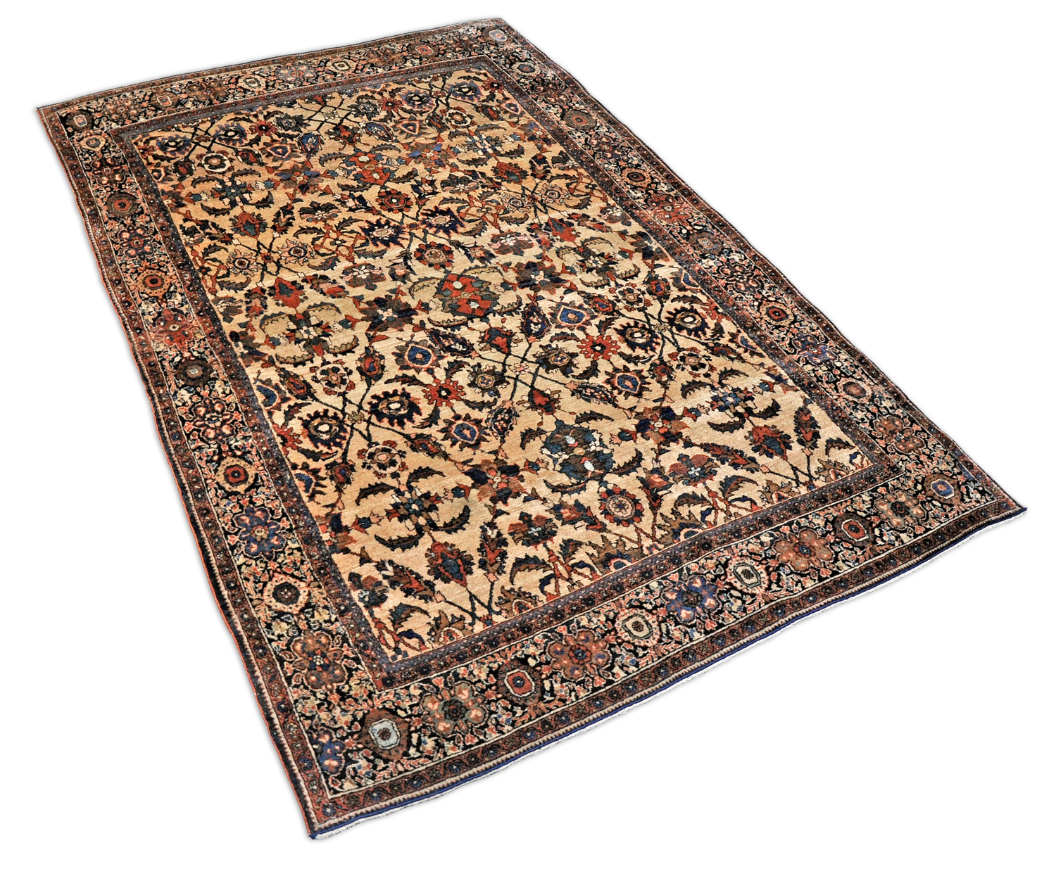 Farahan Perserteppich antik | Blütenmuster