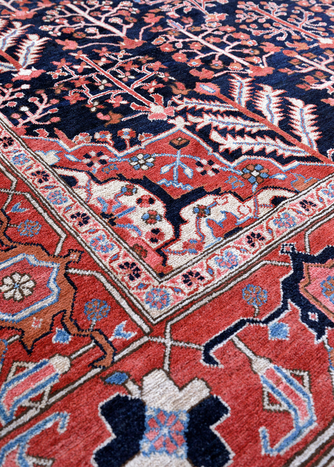 Ziegler Orientteppich neu blau Pakistan | Mahal-Muster