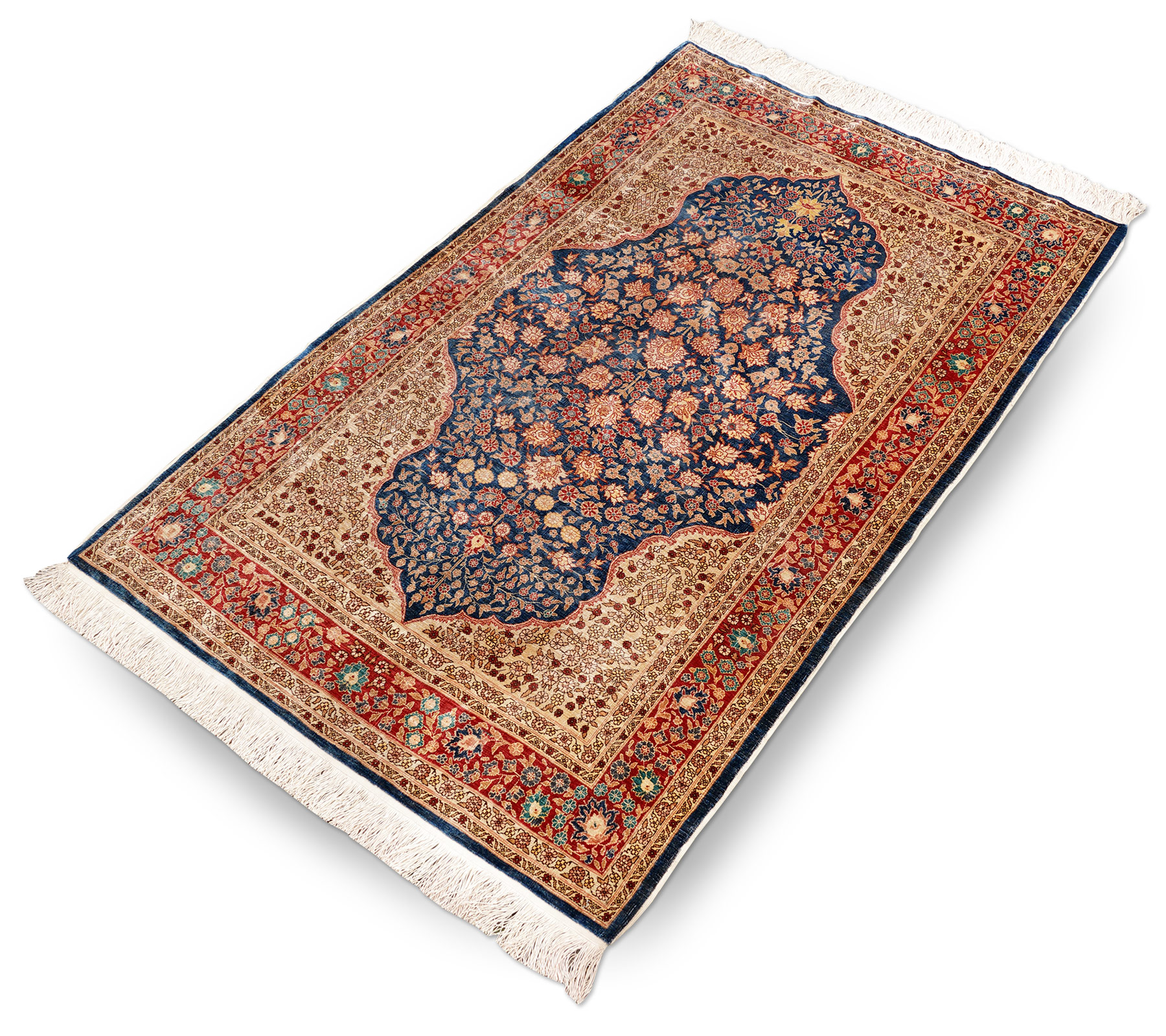 Hereke Seidenteppich Türkei neu | Allovermuster